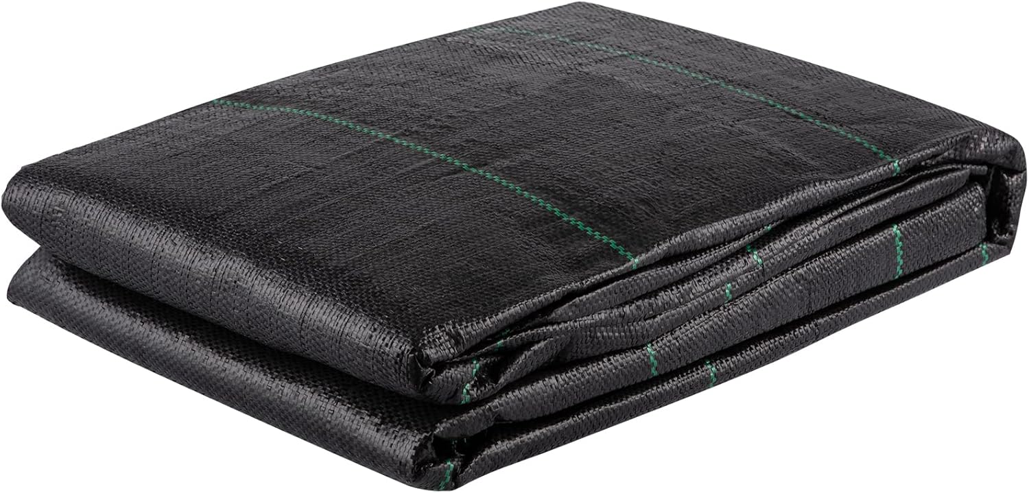VEVOR Driveway Fabric, Heavy Duty 6x300ft 3oz Woven Landscape Fabric, Garden Weed Barrier Fabric, Weed Control Fabric, Geotextile Fabric for Landscaping, Ground Cover, Weed Block Gardening Mat, Black
