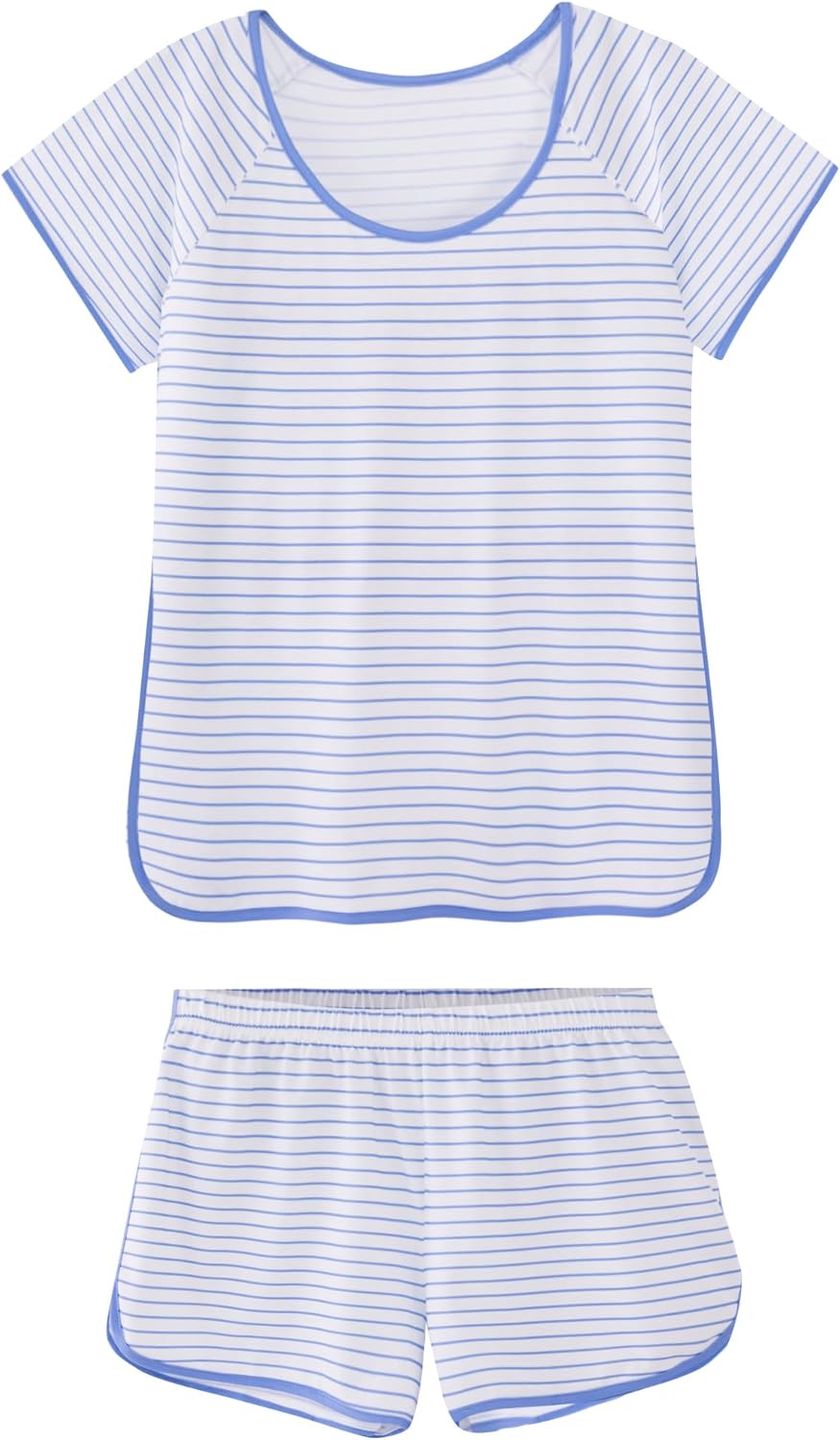 Hilinker Womens Sexy Pajama Set Ruched Lace Trim Cami and Shorts Summer Cute Pjs 2 Piece