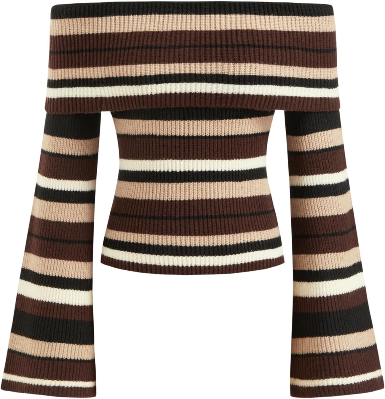 CIDER Off The Shoulder Tops for Women Long Sleeve Going Out Y2K Tops Knit Pullover Fall Outfits Trendy 2025