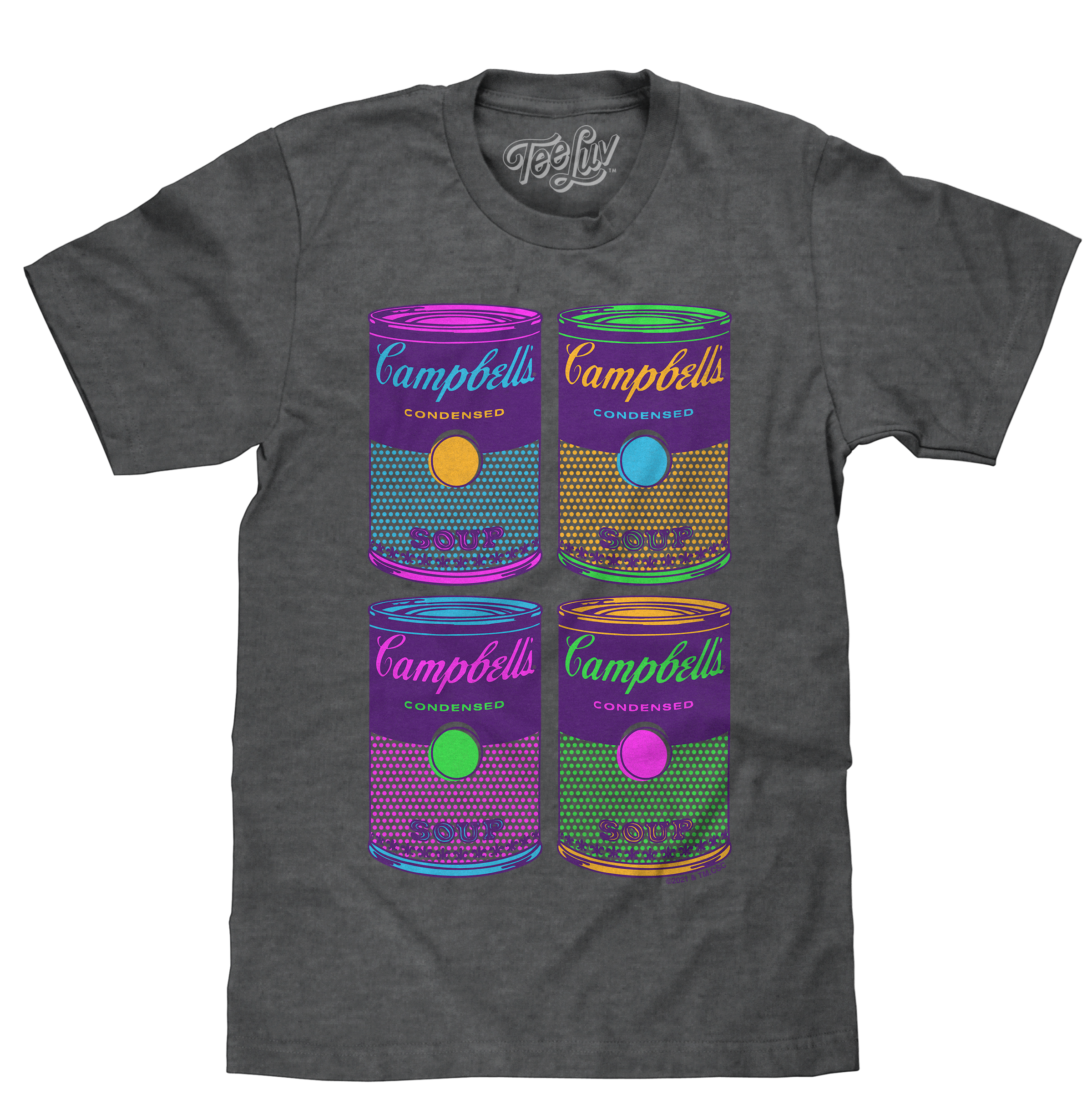 Campbell's Soup Can Pop Art T-Shirt - Charcoal Gray