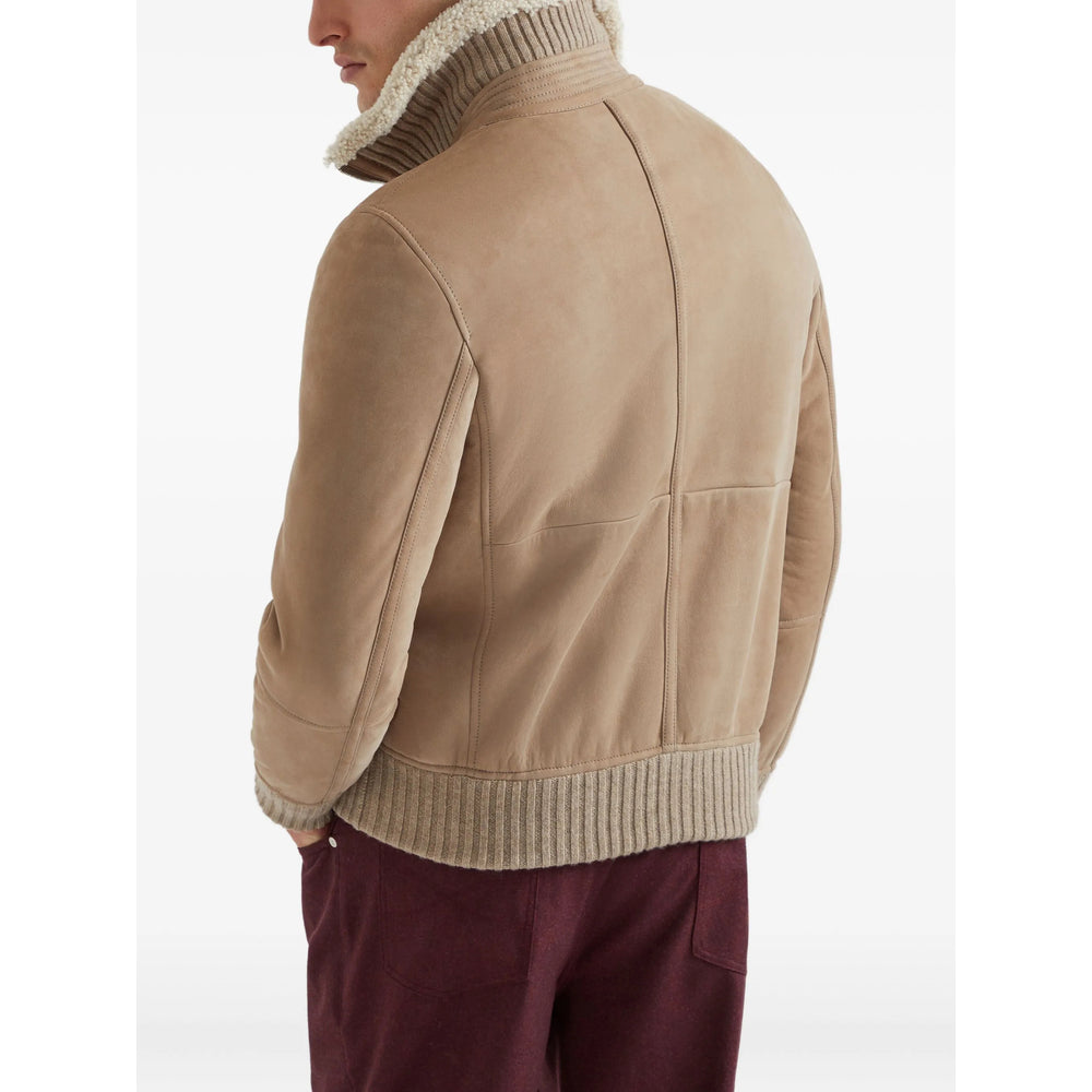 Brunello Cucinelli Brown Jackets - Leather Jackets Men