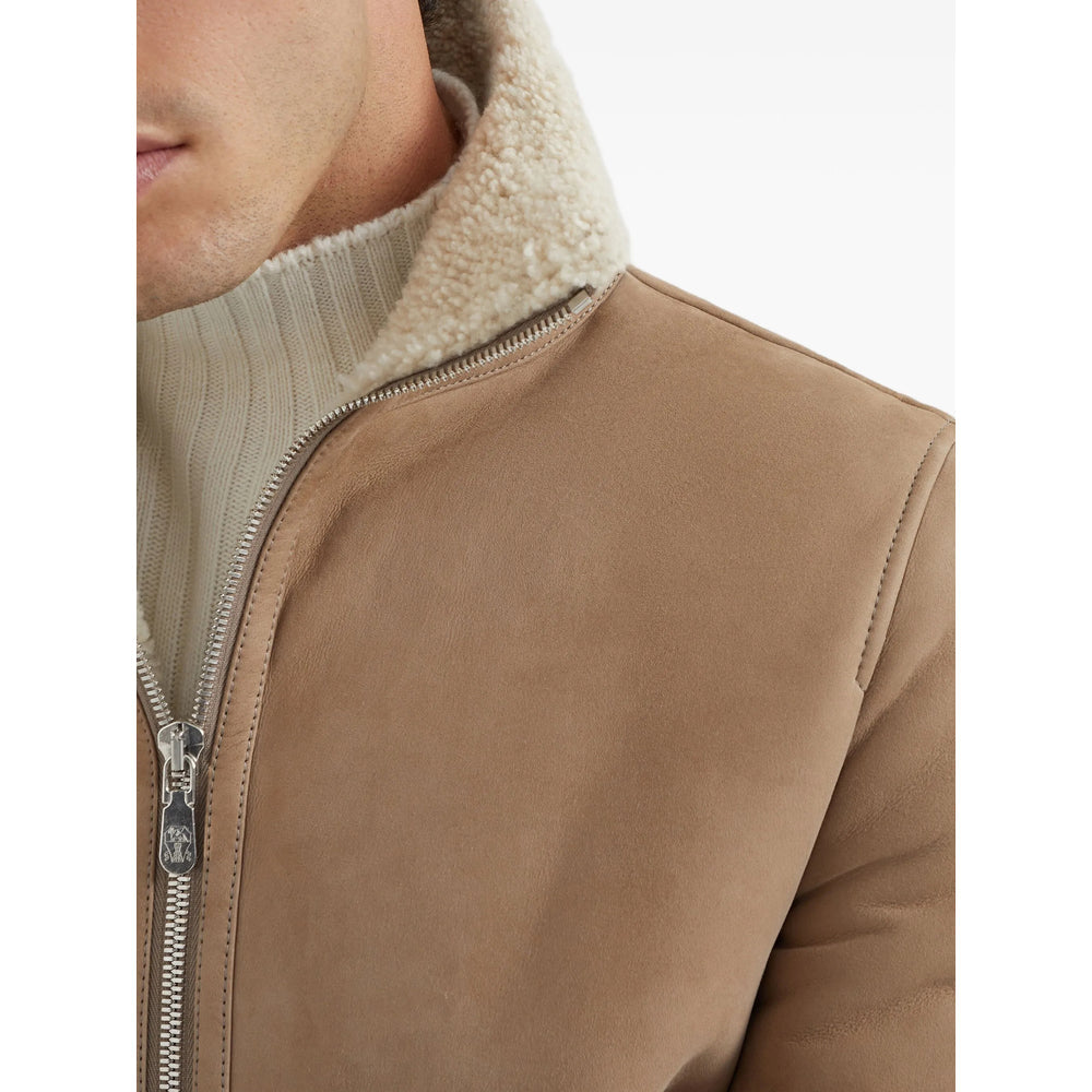 Brunello Cucinelli Brown Jackets - Leather Jackets Men