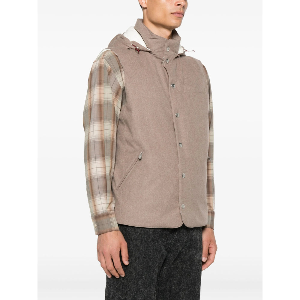 Brunello Cucinelli Brown Jackets - Waistcoats & Gilets Men