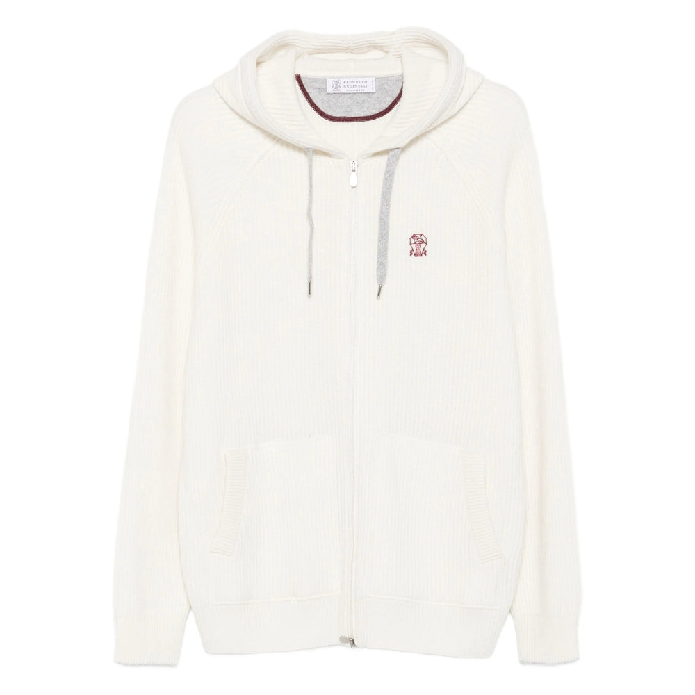 Brunello Cucinelli White Sweaters & Knitwear - Cardigans Men