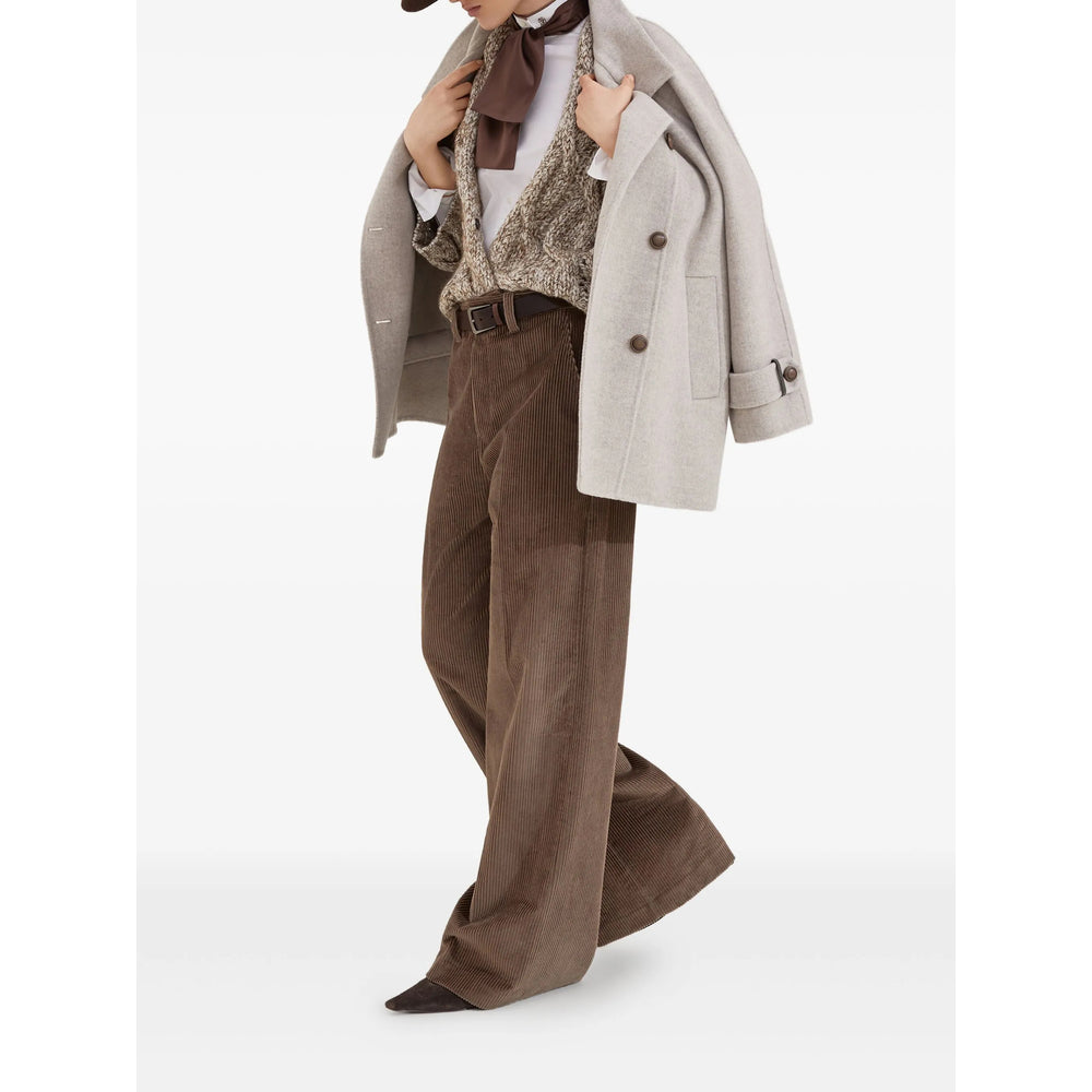 Brunello Cucinelli Brown Trousers - Straight Trousers Women