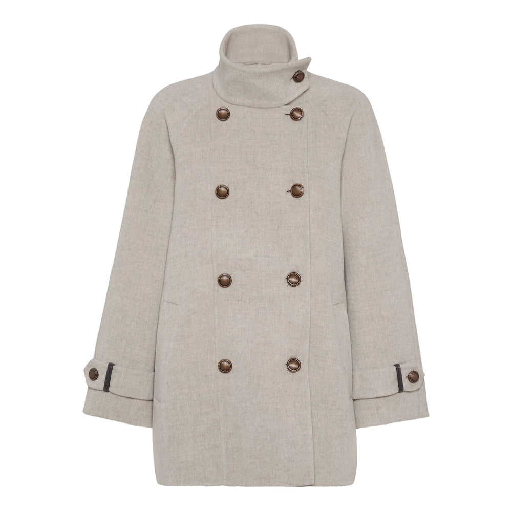 Brunello Cucinelli Neutrals Coats - Double Breasted & Peacoats Women