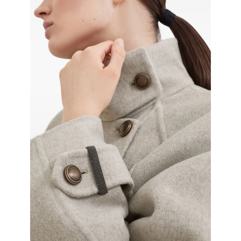 Brunello Cucinelli Neutrals Coats - Double Breasted & Peacoats Women