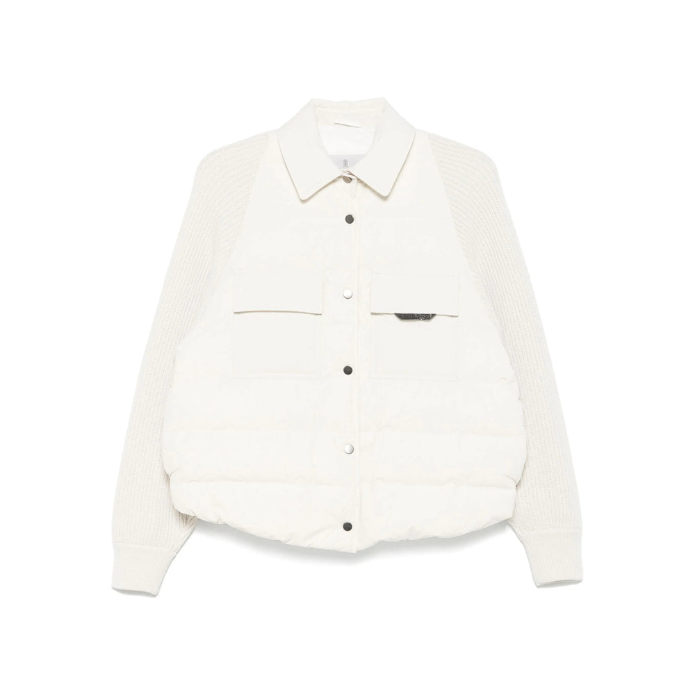 Brunello Cucinelli White Jackets - Puffer Jackets Women