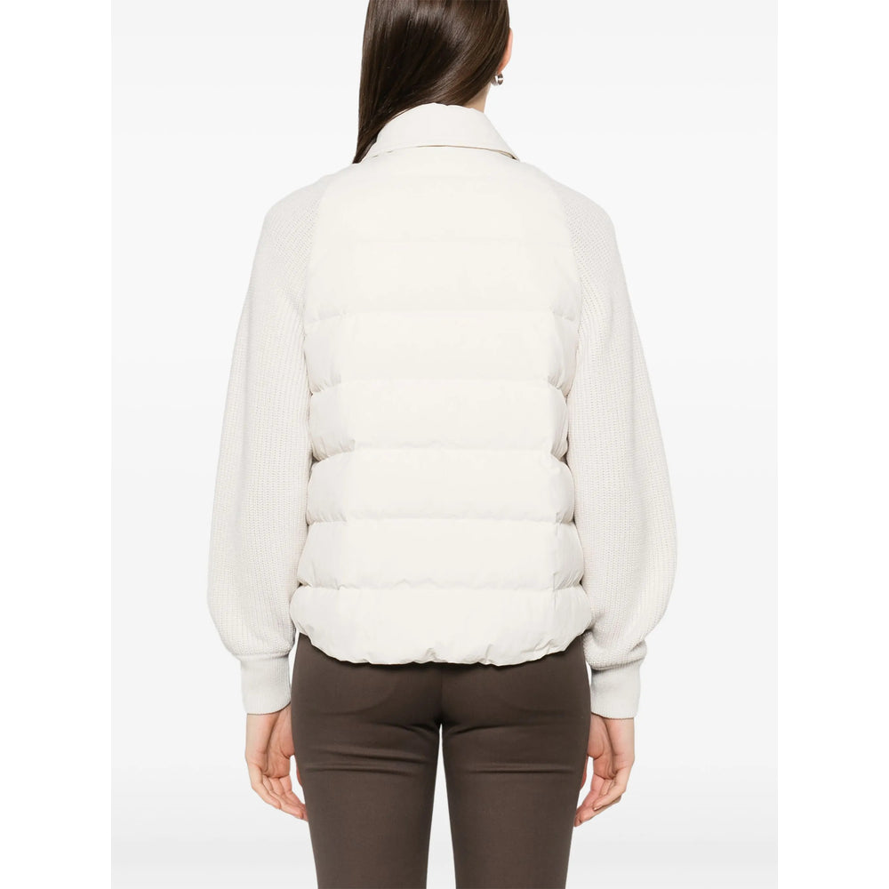 Brunello Cucinelli White Jackets - Puffer Jackets Women