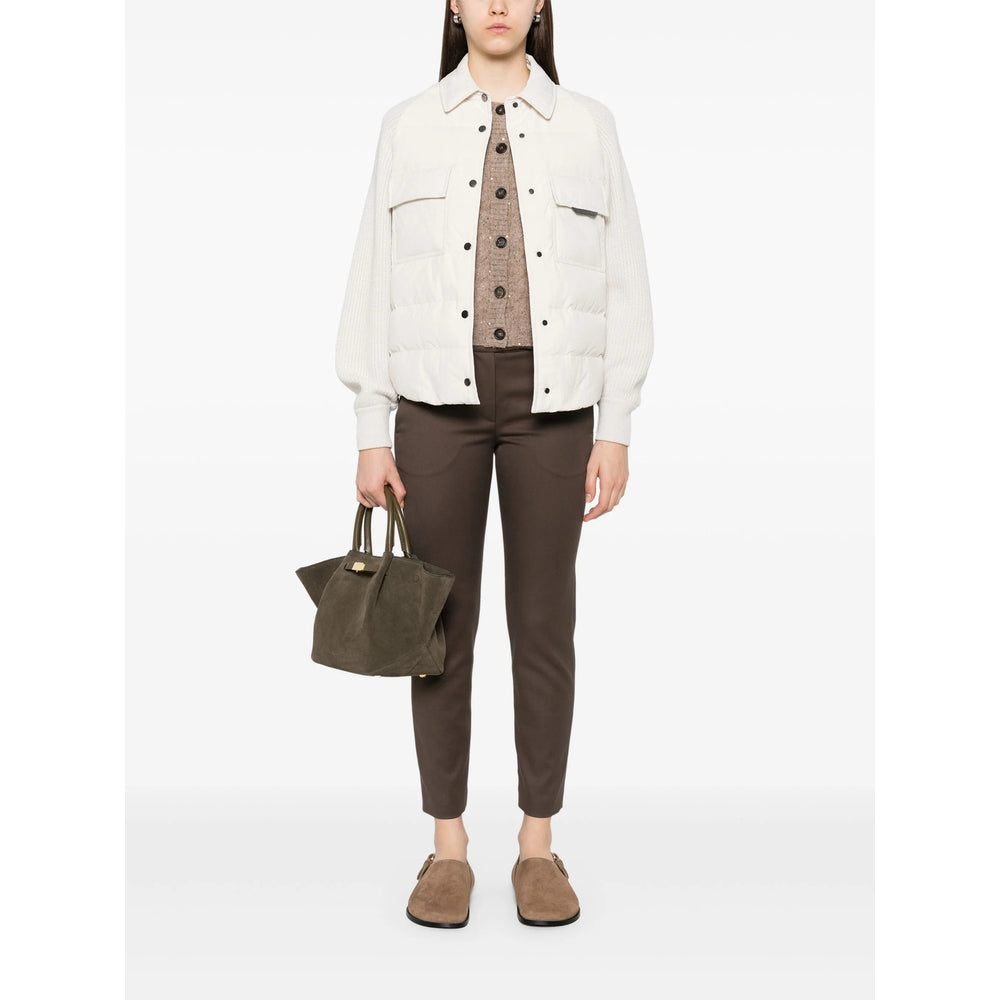 Brunello Cucinelli White Jackets - Puffer Jackets Women