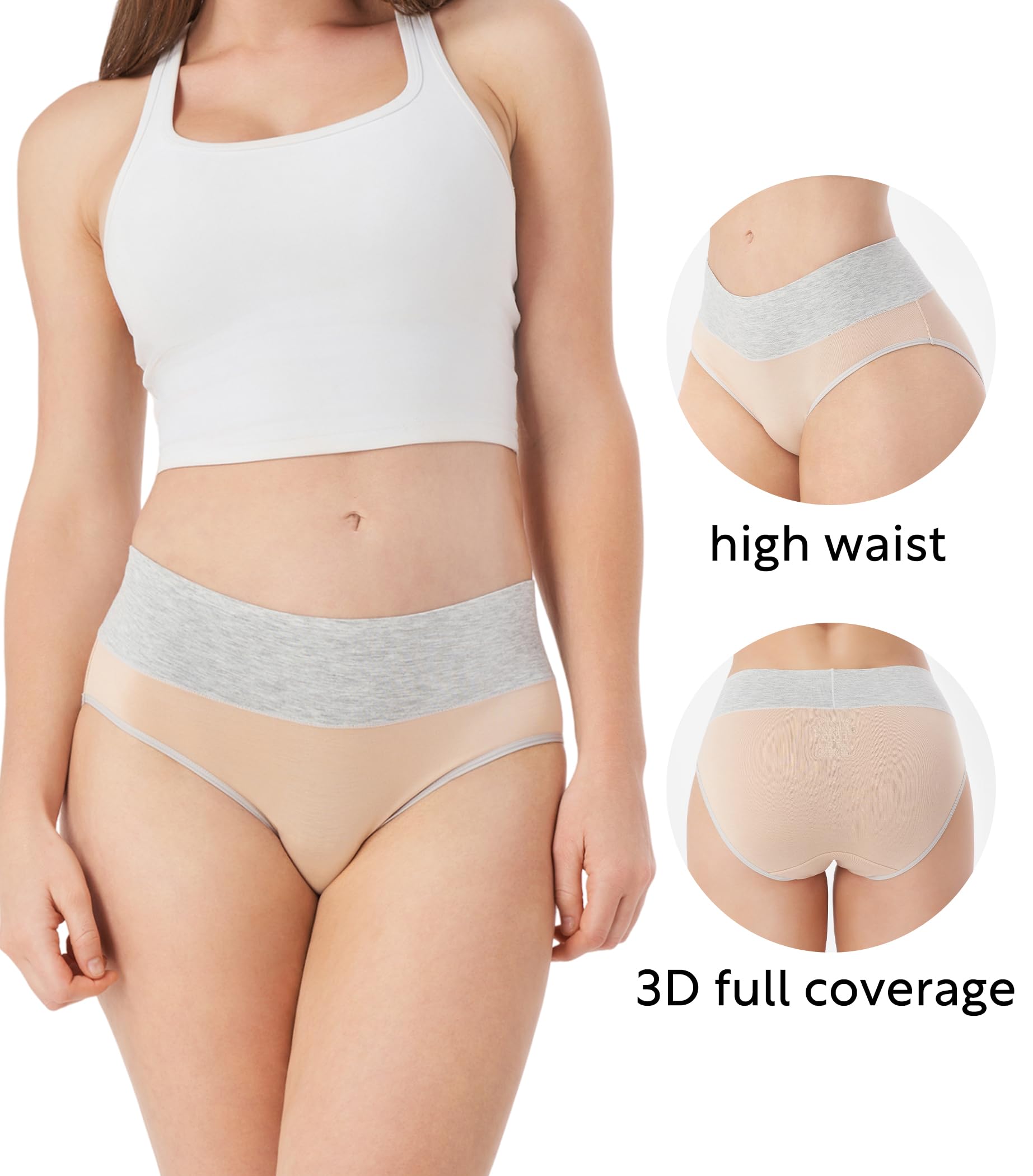 DAVID ARCHY Womens Underwear, Bamboo Rayon Women's Briefs - Moisture Wicking Panties, Soft & Breathable, 4 Pack