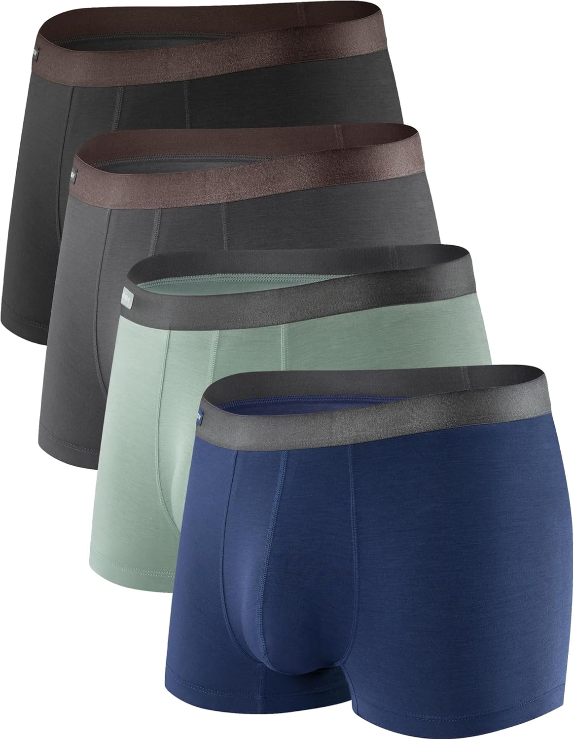 DAVID ARCHY Mens Trunks Underwear Soft Breathable Rayon Made from Bamboo Trunk No Fly Pouch