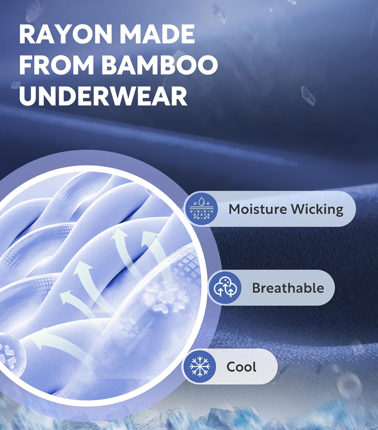 Separatec Mens Underwear with Pouch Moisture Wicking Rayon Made From Bamboo Underwear Men Breathable Boxer Briefs 3 or 6 Pack