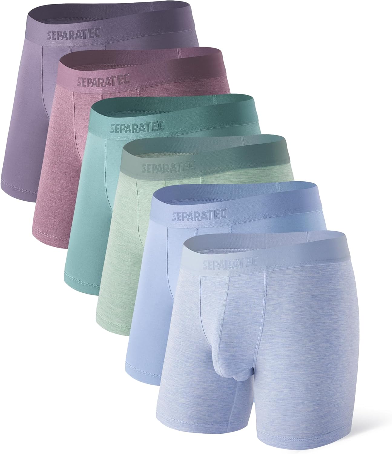 Separatec Mens Underwear with Pouch Moisture Wicking Dual Pouch Boxer Briefs Rayon From Bamboo Underwear Men, Halloween Theme