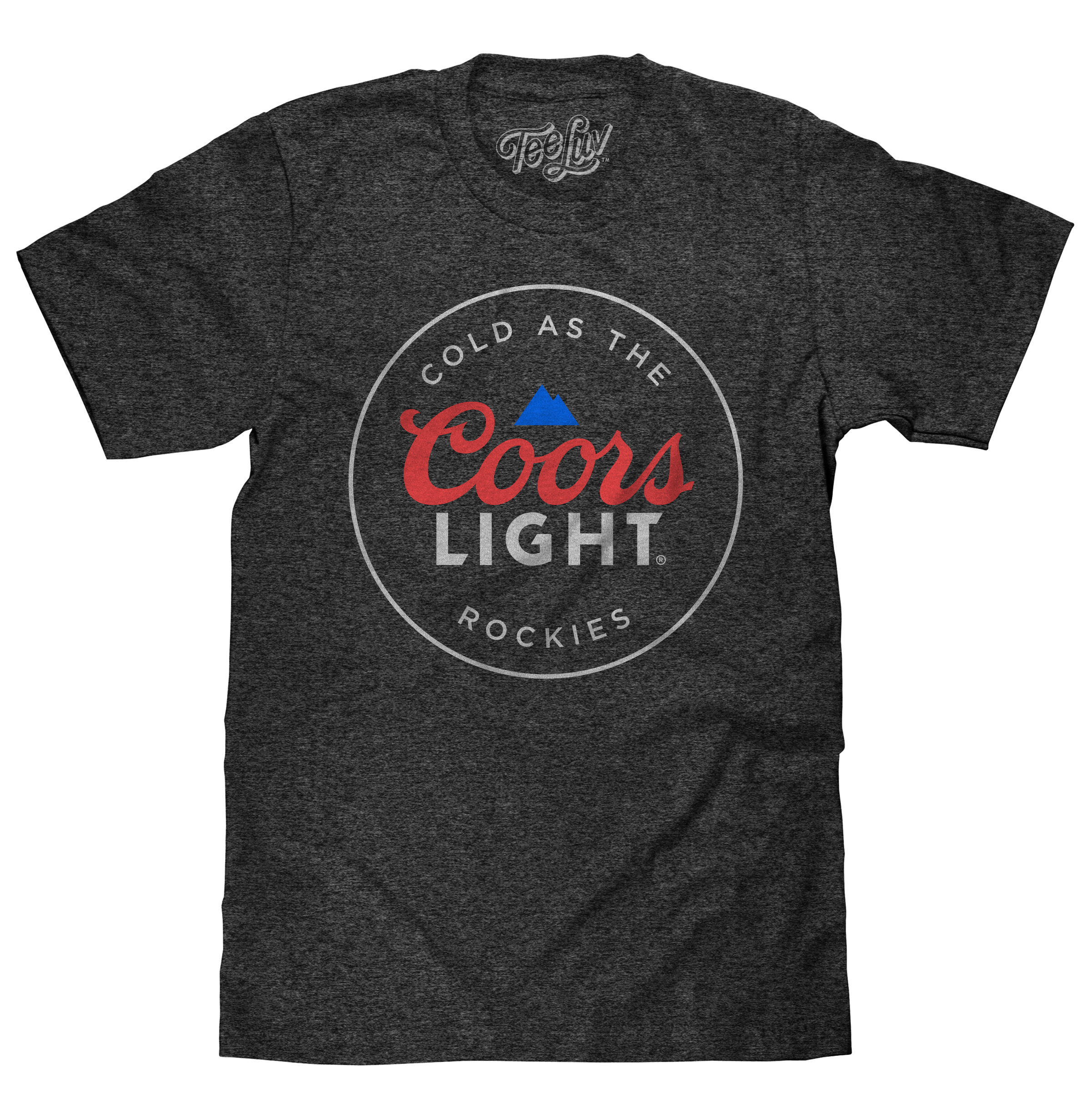 Coors Light Cold as the Rockies Beer T-Shirt - Charcoal Gray