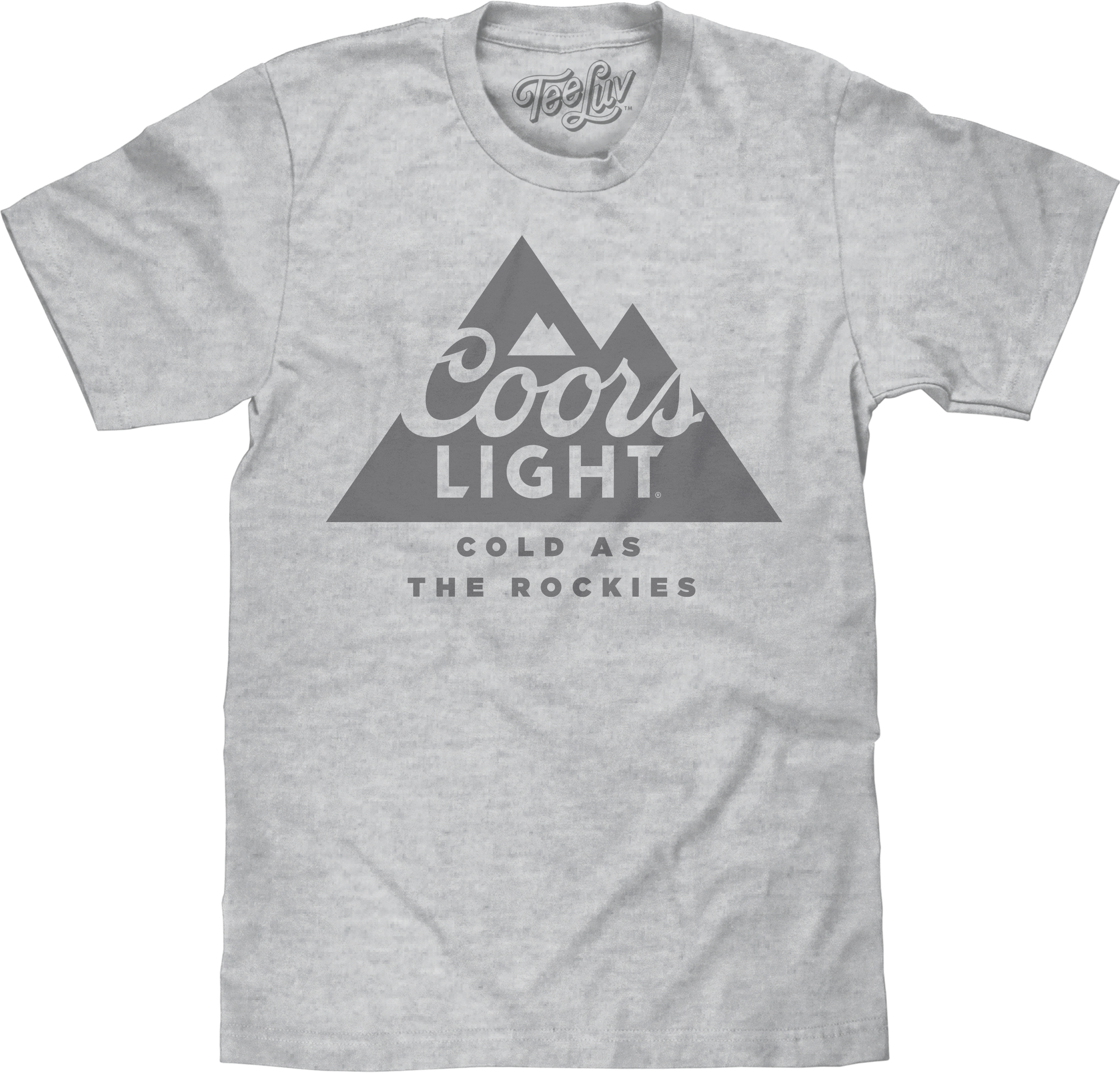 Coors Light Beer Cold as the Rockies Mountain Logo T-Shirt - Athletic Heather Gray