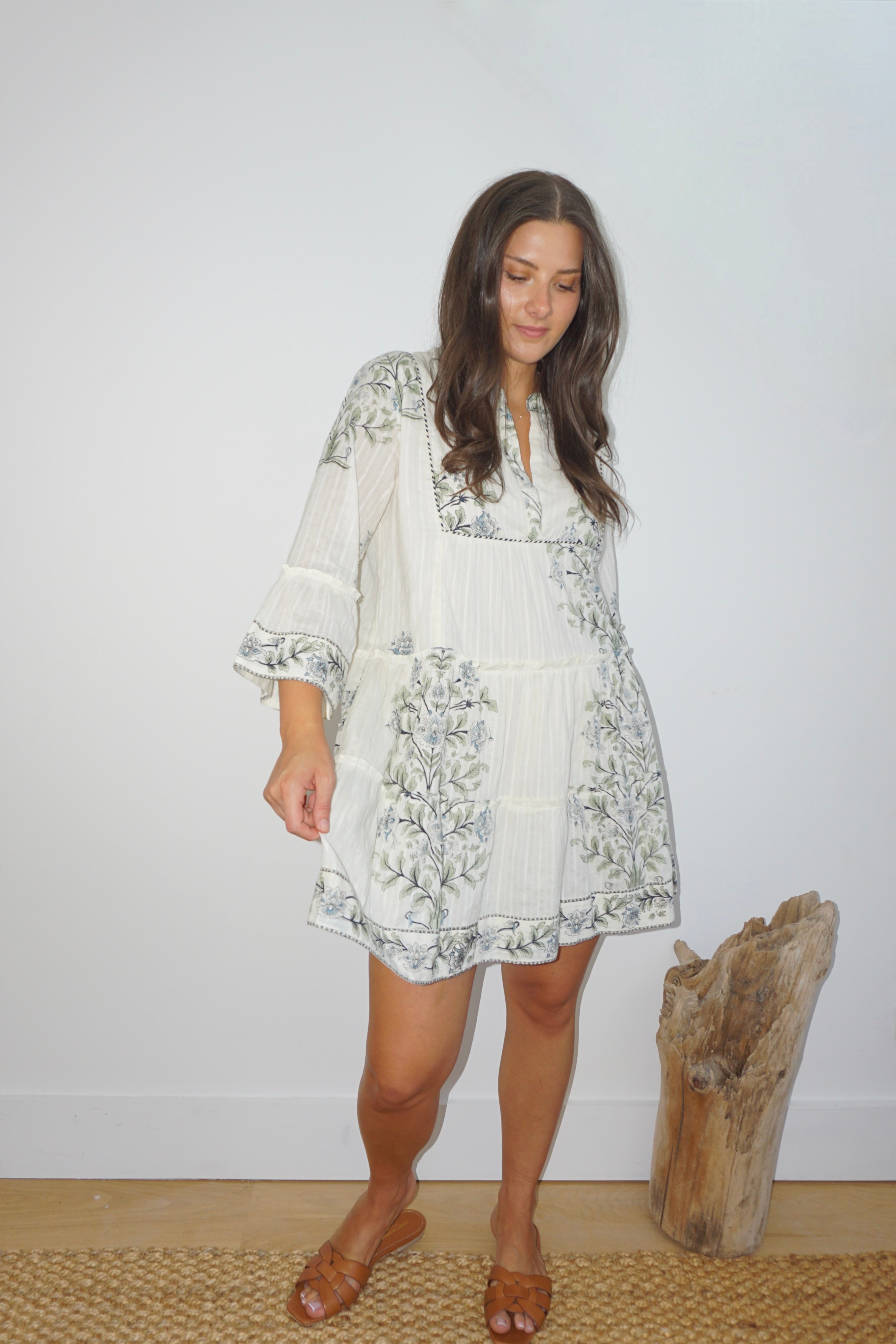 Dylan Mini Dress in Vert Victorian