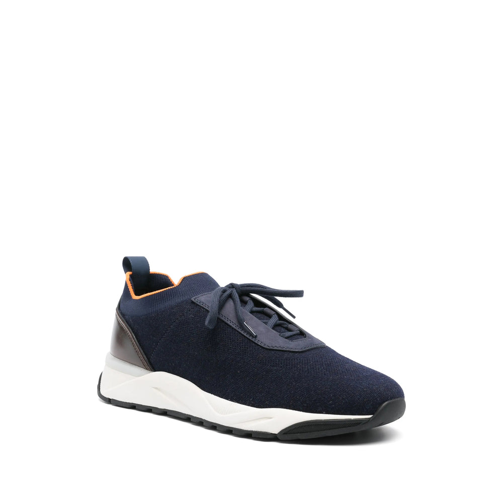 Santoni Blue Trainers - Low-Tops Men