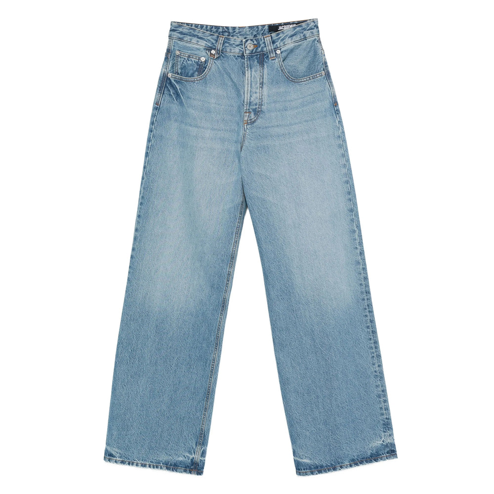 Jacquemus Blue Denim - Wide-Leg Jeans Women