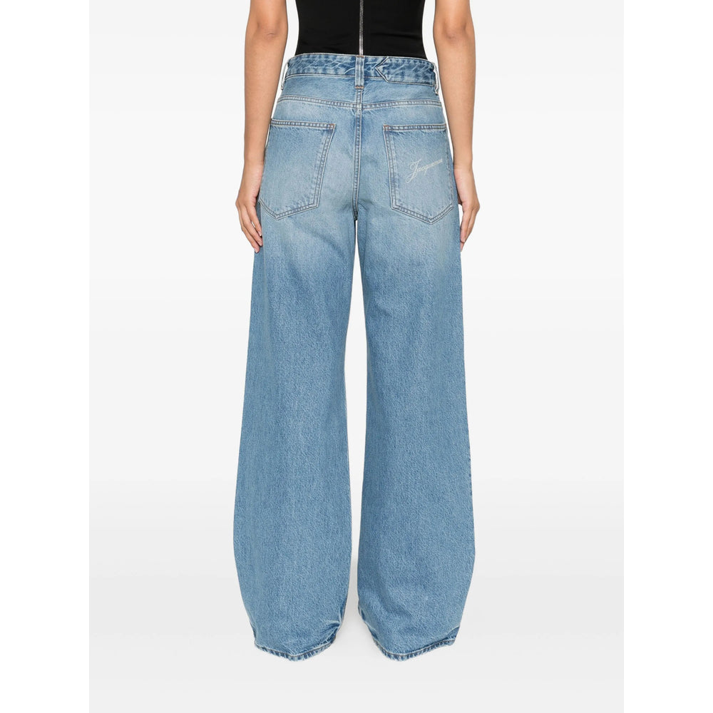 Jacquemus Blue Denim - Wide-Leg Jeans Women