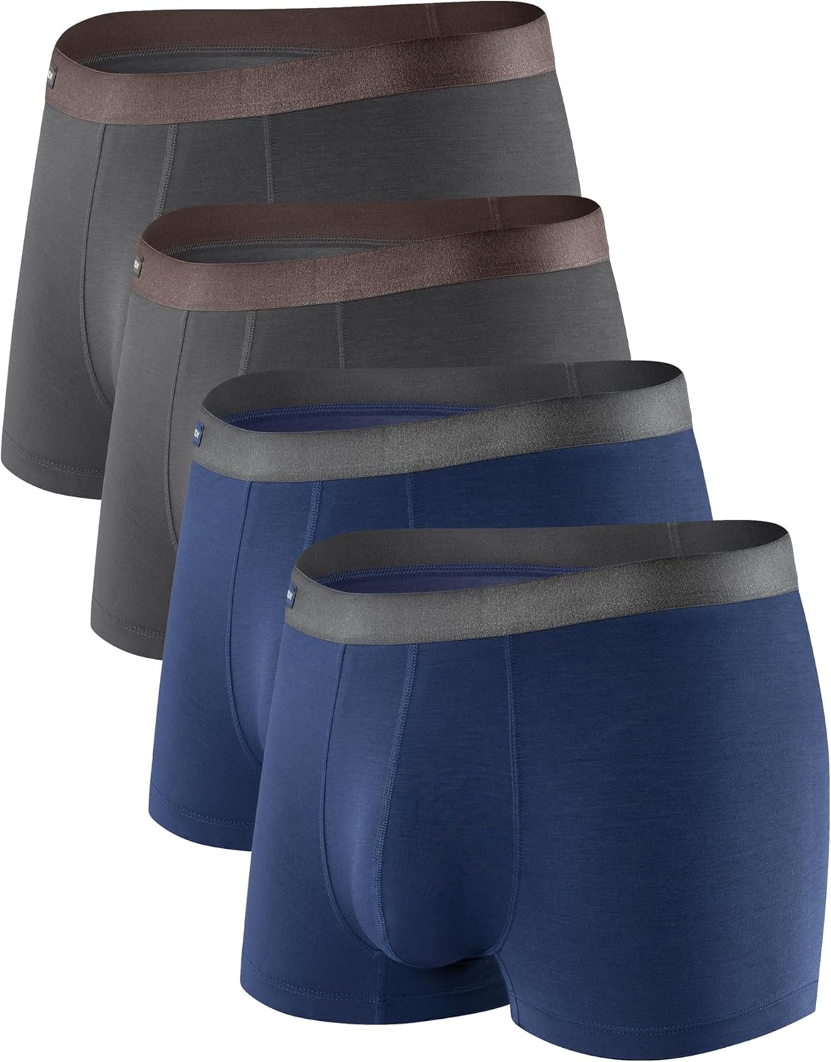 DAVID ARCHY Mens Trunks Underwear Soft Breathable Rayon Made from Bamboo Trunk No Fly Pouch