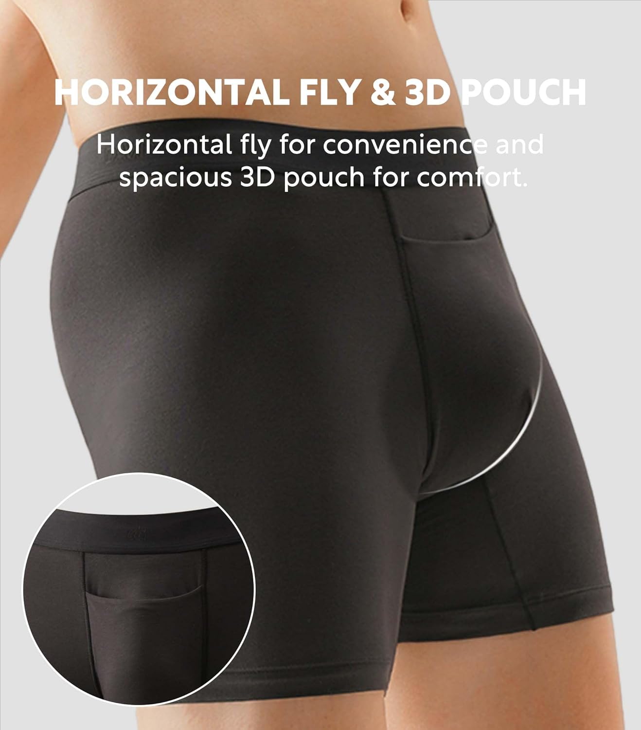 DAVID ARCHY Mens Underwear Cotton Boxer Briefs with Pouch Ultra Moisture Wicking Breathable Soft with Horizontal Fly 3 Pack