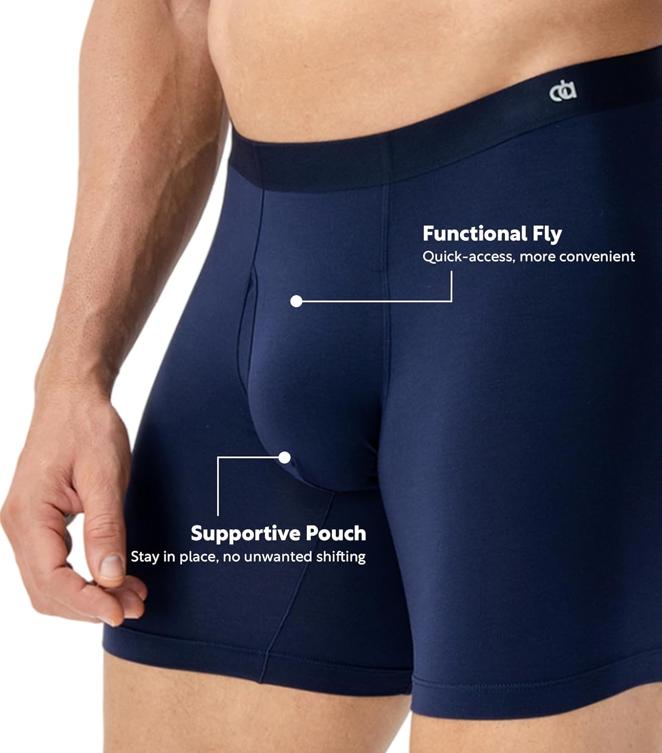 DAVID ARCHY Men's Ultra Soft Underwear Micro Modal Breathable Moisture Wicking Seamless Underwear for Men Multipack