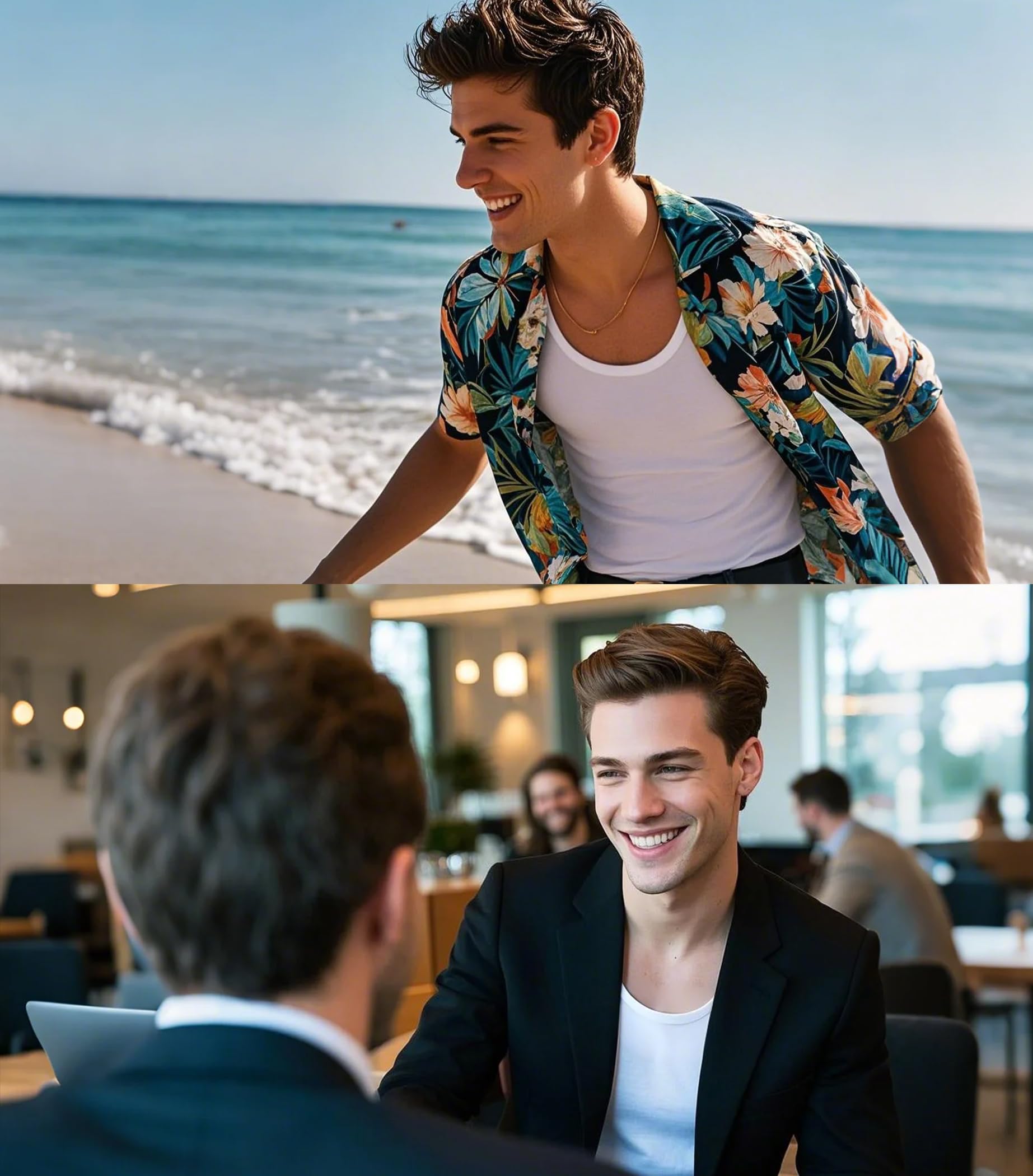 DAVID ARCHY Men's Tank Top Undershirt Micro Modal Undershirts Moisture-Wicking Tank A-Shirt for Men, 3-Pack