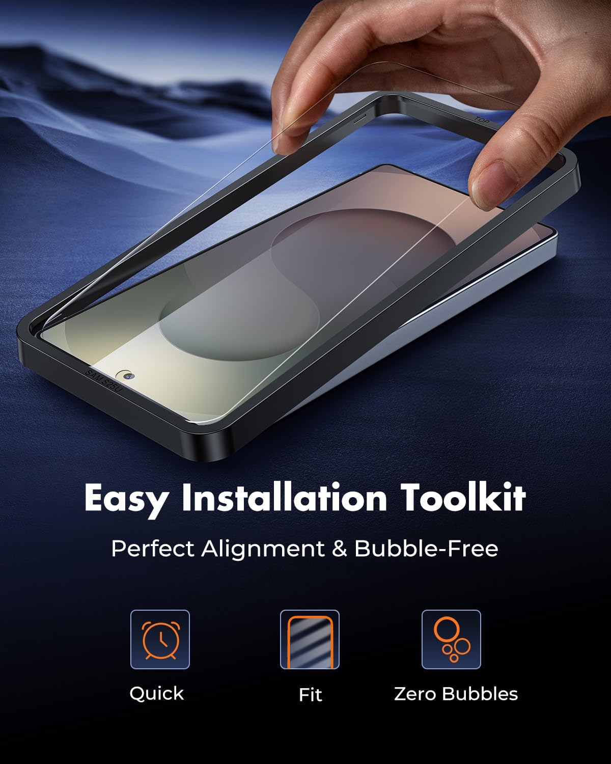 UNBREAKcable Screen Protector for Samsung Galaxy S25 Ultra [3-Pack] [9H] [Fingerprint Friendly] [HD Clarity] [Anti-Scratch] [Bubble-Free] [Easy Installation] Tempered Glass 6.9 Inch