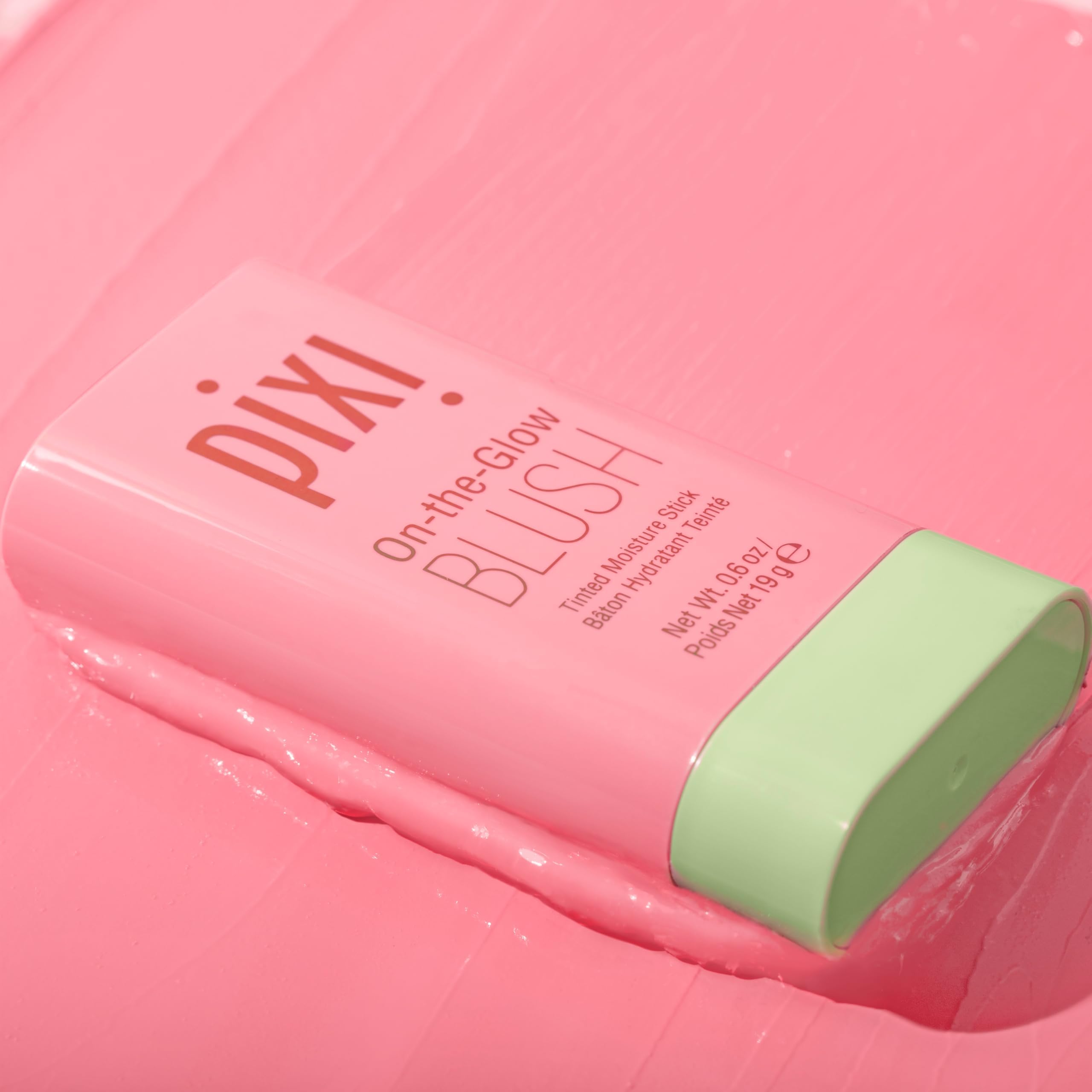 Pixi On-the-Glow Blush - Fleur, Hydrating Tinted Moisture Blush Stick with Ginseng, Aloe Vera & Fruit Extracts, For Cheeks & Lips, 19g / 0.6oz, Paraben-Free