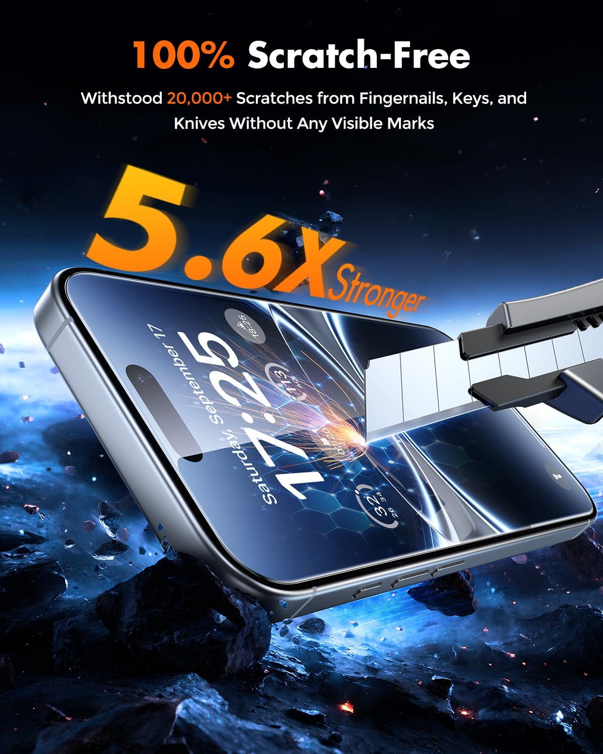 UNBREAKcable for iPhone 16 Pro Screen Protector [Quick-Installation Box] 3-Pack 9H+ Hardness Shatterproof Tempered Glass [99.99% HD Clear] [Case Friendly] [Bubble Free] for Apple 16 Pro 6.3 inch