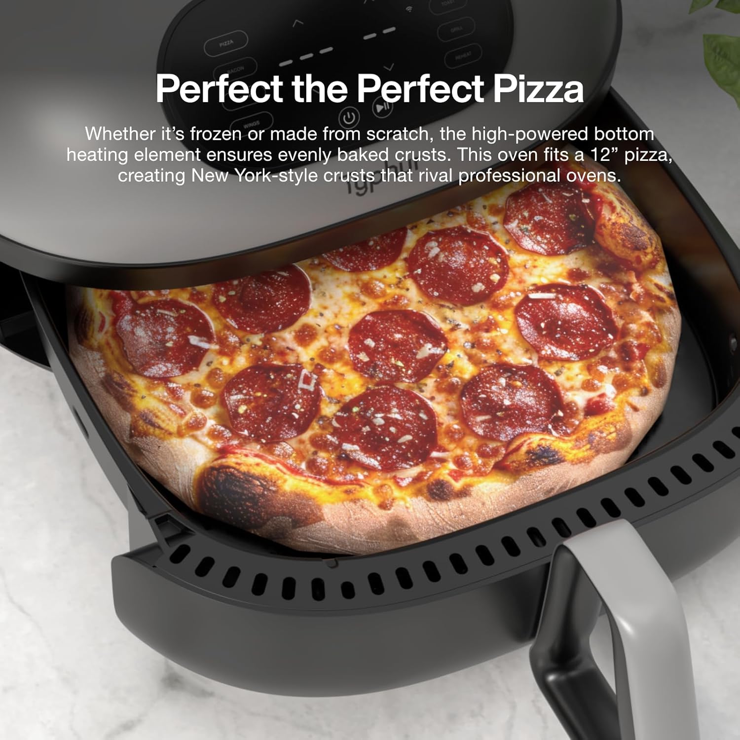 Dome 2 Air Fryer, Extra Large Airfryer with Superior Airflow, Self-cleaning Smart Digital Fryer with PFAS free Basket for Quick Easy Meals, Fits a 12" Pizza or 4-Slice Toast