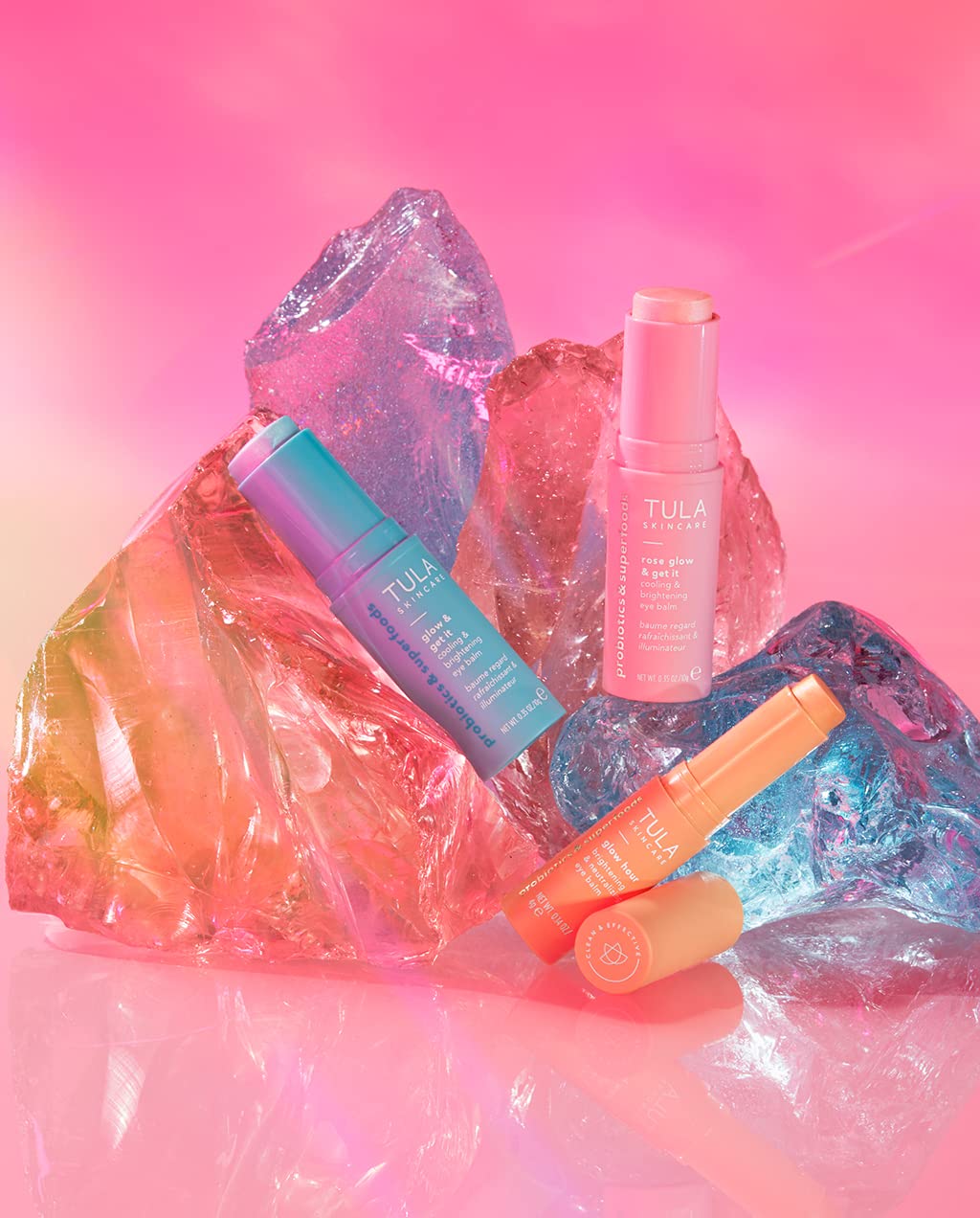 TULA Skin Care Eye Balm Extravaganza - Dark Circle Under Eye Treatment, Instantly Hydrate and Brighten Undereye Area & Leave the Ultimate Glow, 3-Piece Kit