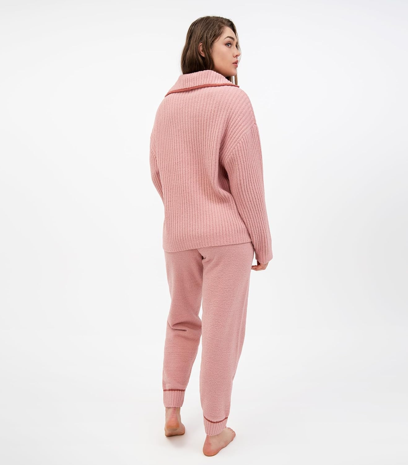 DAVID ARCHY Fleece Pajamas Women Warm Winter Fuzzy Cozy Pjs Sets Soft Comfy Long Sleeve Tops and Pants Sleepwear Loungewear