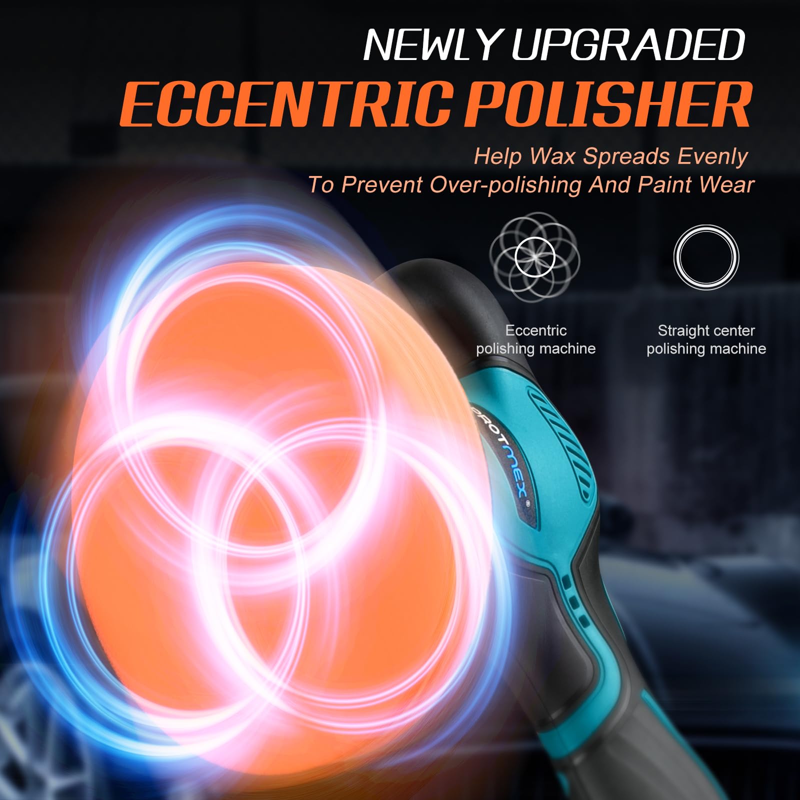 Cordless Car Buffer Polisher w/ 2x2000mAh 21V Batteries, 6 Inch Car buffer Waxer Kit, Car Polishing Machine w/ Extra 18 PCS Attachments & 6 Variable Speed, Car Buffer Polisher for Car Detailing