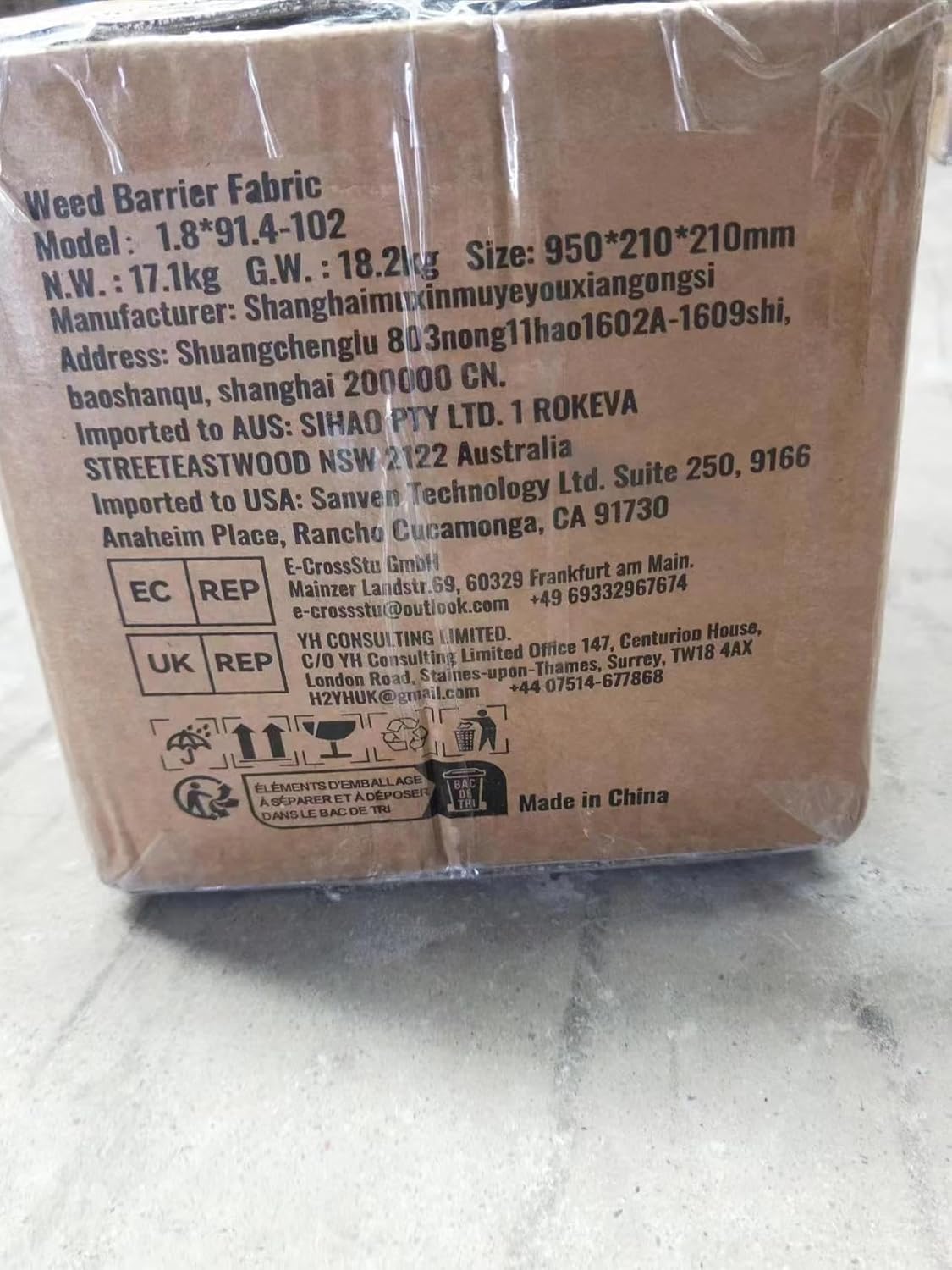 VEVOR Driveway Fabric, Heavy Duty 6x300ft 3oz Woven Landscape Fabric, Garden Weed Barrier Fabric, Weed Control Fabric, Geotextile Fabric for Landscaping, Ground Cover, Weed Block Gardening Mat, Black