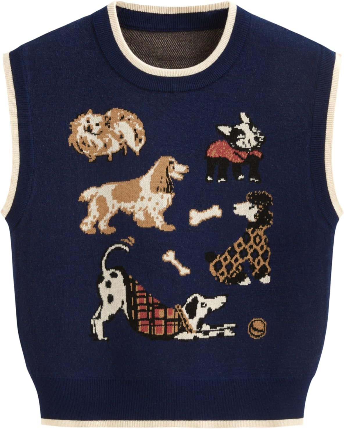 CIDER Women’s Sweater Vest Knit Sleeveless Pear Cute Graphic Sweater Vest Tank Top Fall Outfits