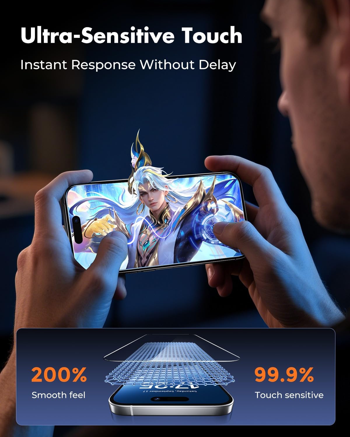 UNBREAKcable 4-Pack Screen Protector for iPhone 17, Double Shatterproof Tempered Glass [Easy Installation Frame] [9H Hardness] [99.99% HD Clear] [Case Friendly] for iPhone 6.3 inch