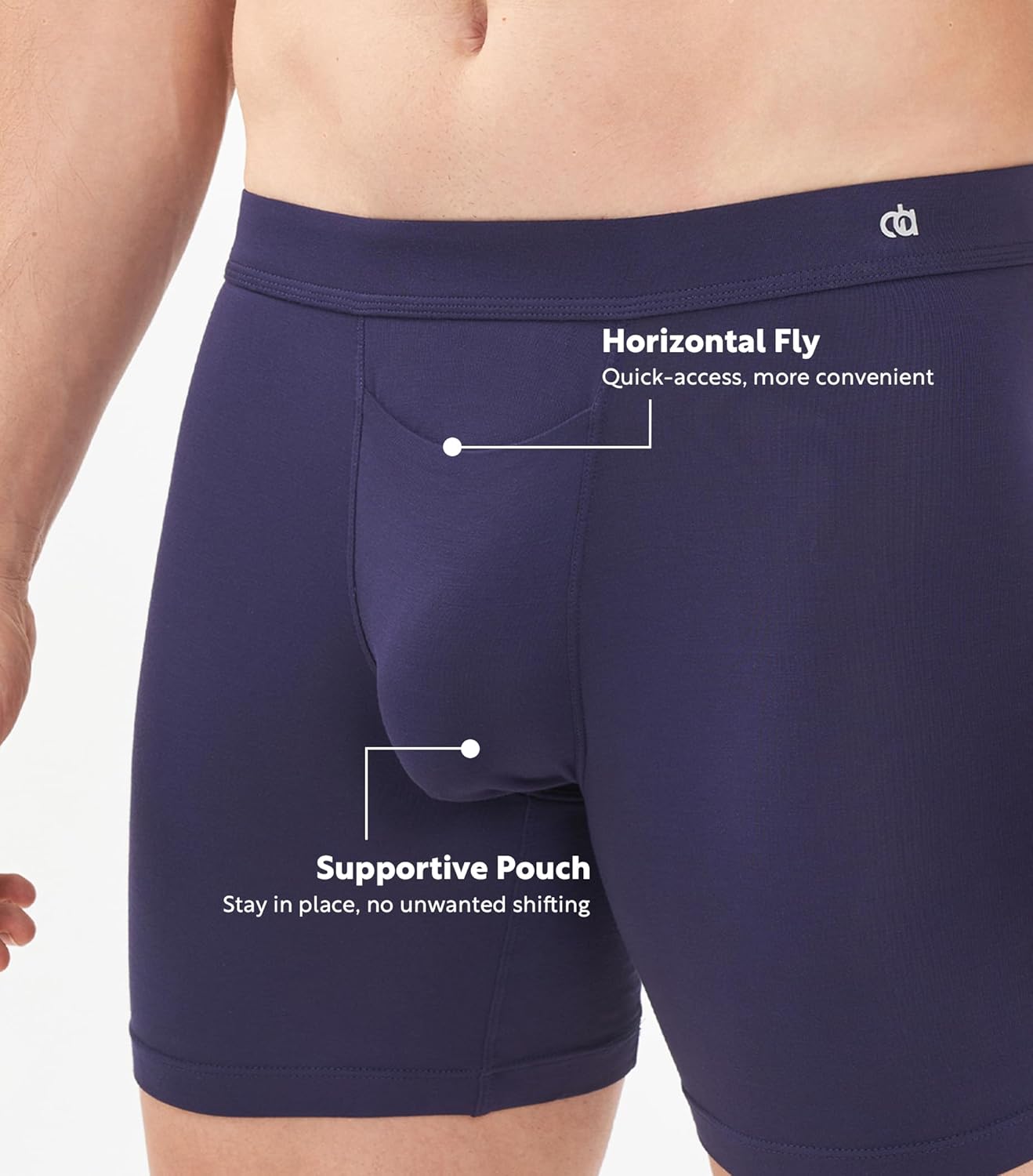 DAVID ARCHY Men's Breathable Underwear Soft Comfortable Moisture-Wicking with Fly Underwear Boxer Briefs for Men 3 Pack