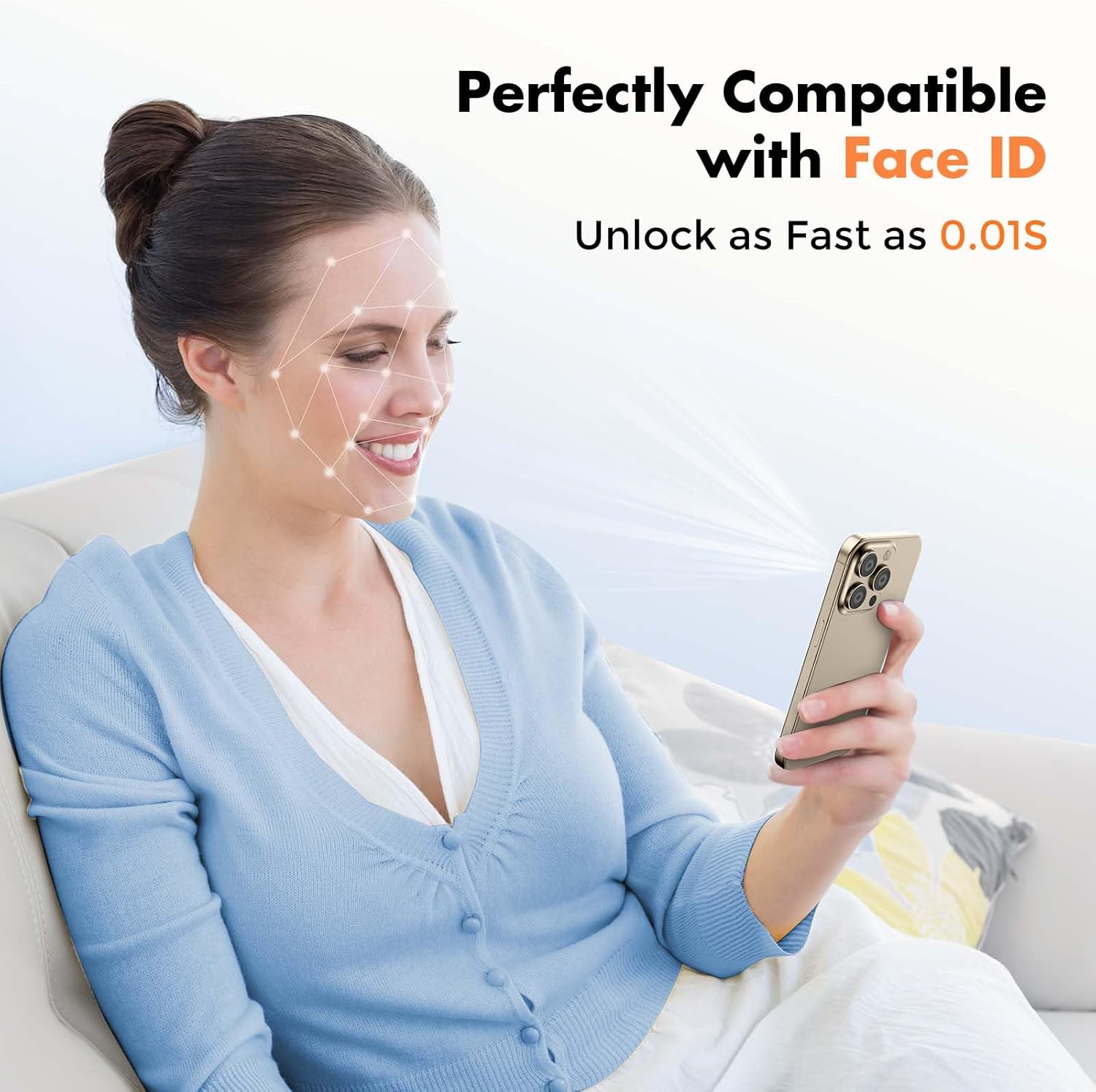 UNBREAKcable 3-Pack Glass for iPhone 15 Pro Screen Protector, Double Shatterproof Tempered Glass [Easy Installation Frame] [9H Hardness] [Full Coverage] [HD Clear] for iPhone 15Pro 6.1 inch