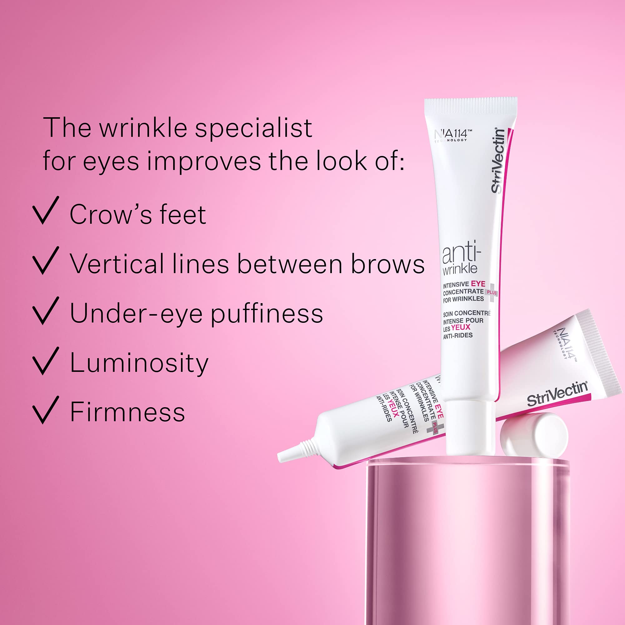 StriVectin Anti Wrinkle Trio Kit for Face and Eyes, 3 piece kit with SD Plus Moisturizer, Peptide Plump Line Face Serum, and Intensive Eye Concentrate Wrinkle Cream