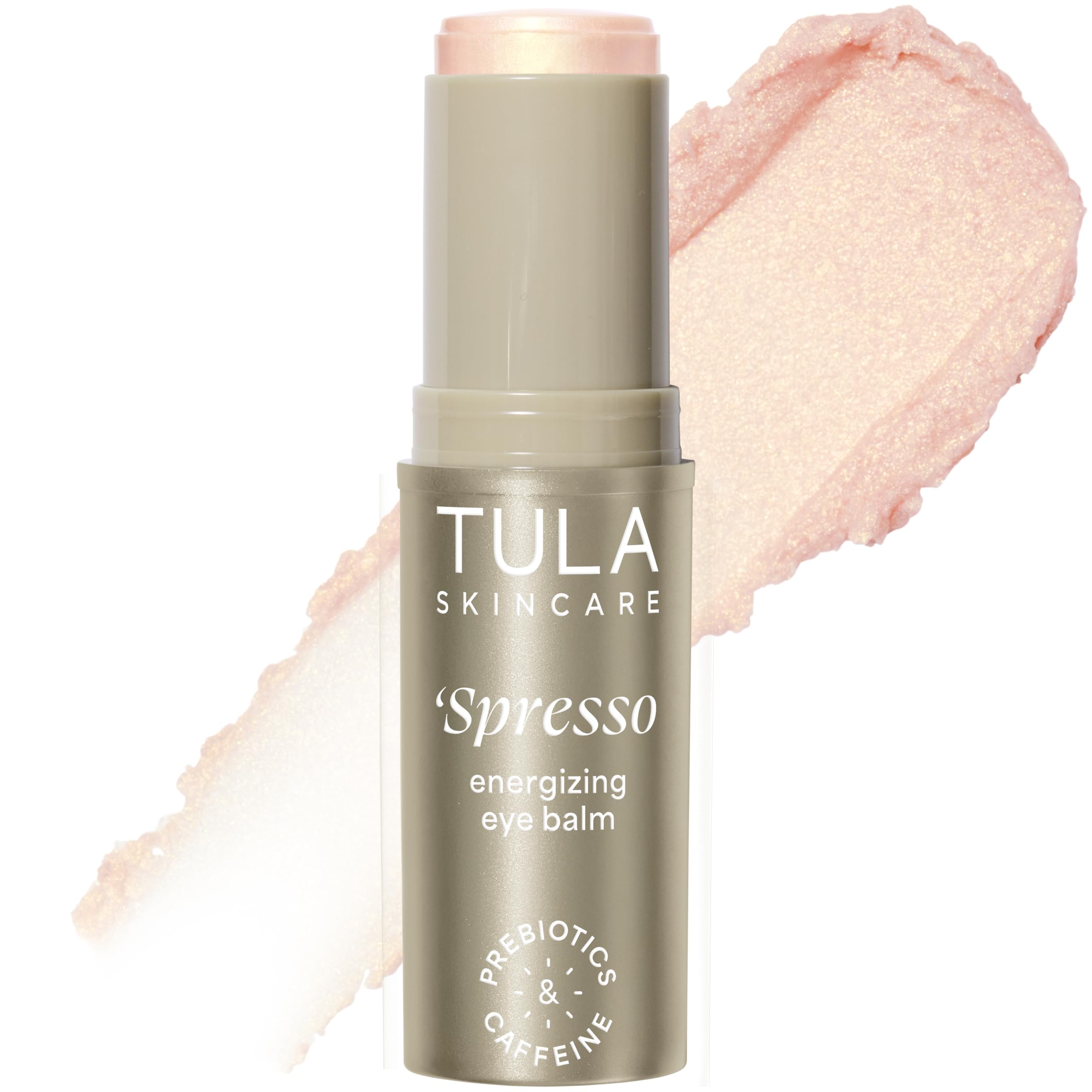 TULA Skin Care Spresso Energizing Eye Balm - Energizing & Hydrating Caffeine Under Eye Treatment for Dark Circles, Portable and Perfect to Use On-the-go, 0.35 oz.