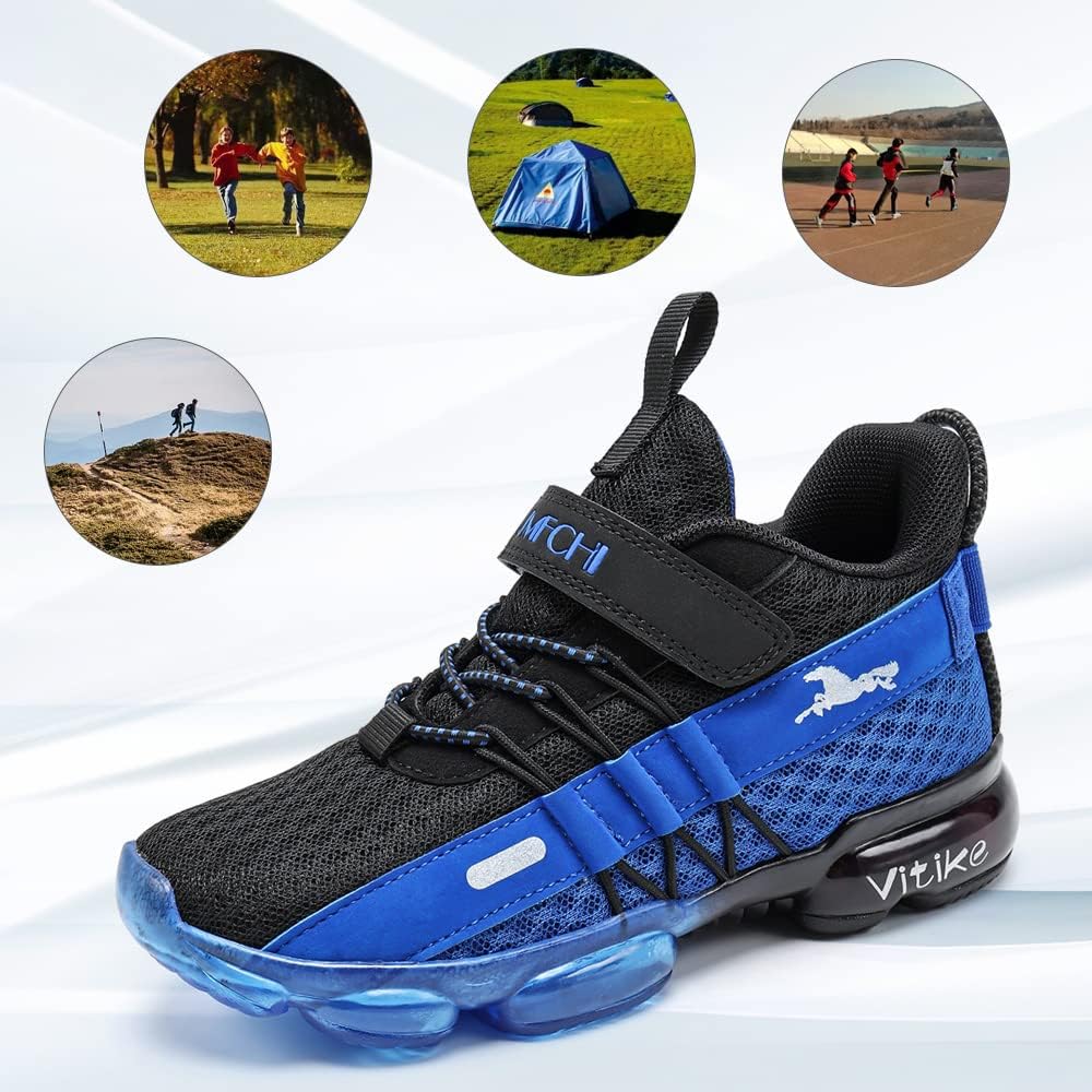 VITUOFLY Boys Sneakers Kids Running Shoes Girls Mesh Fitness Shoe Indoor Training Sneaker Lightweight Outdoor Sports Athletic Tennis Shoes for Little Kid/Big Kid