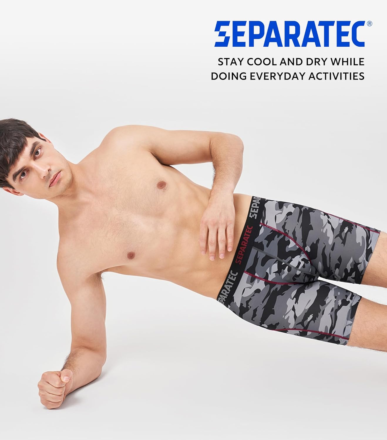 Separatec Mens Underwear with Pouch for balls Anti Chafing Underwear Men Athletic Sport Performance Long Boxer Briefs 3 Pack