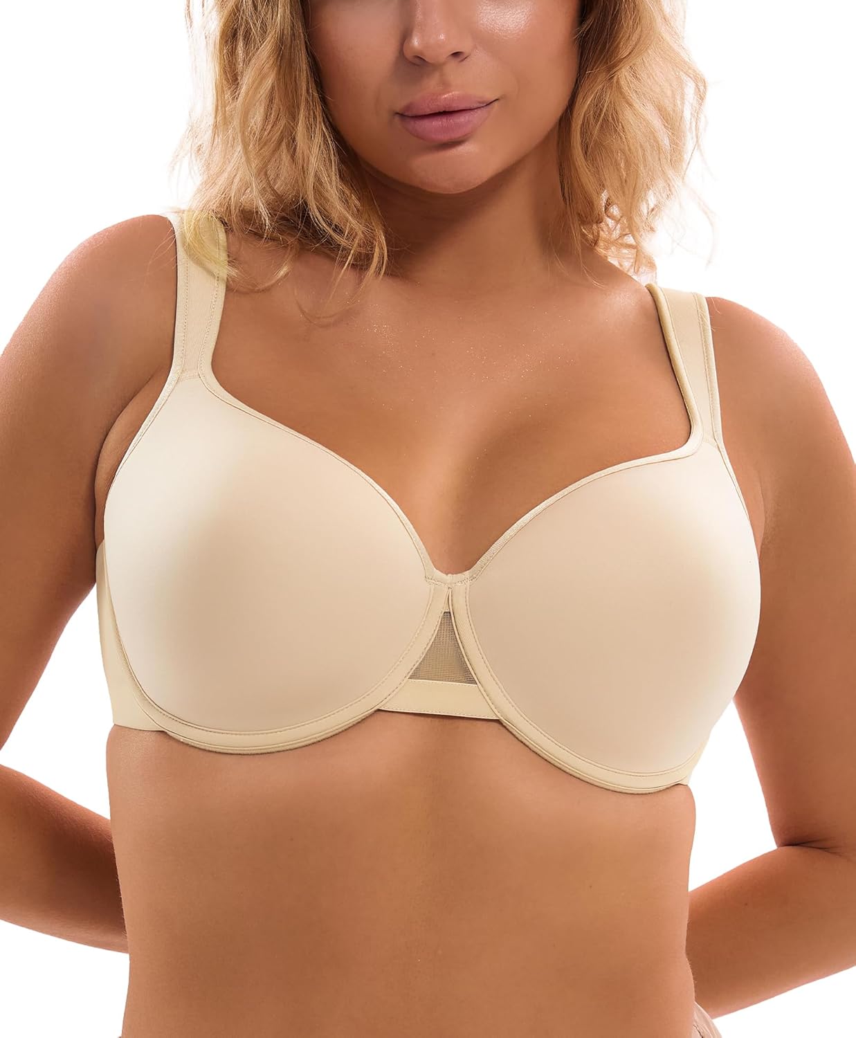 Women's Padded Push Up Bras Full Coverage Underwire Supportive Comfort T-Shirt Bras