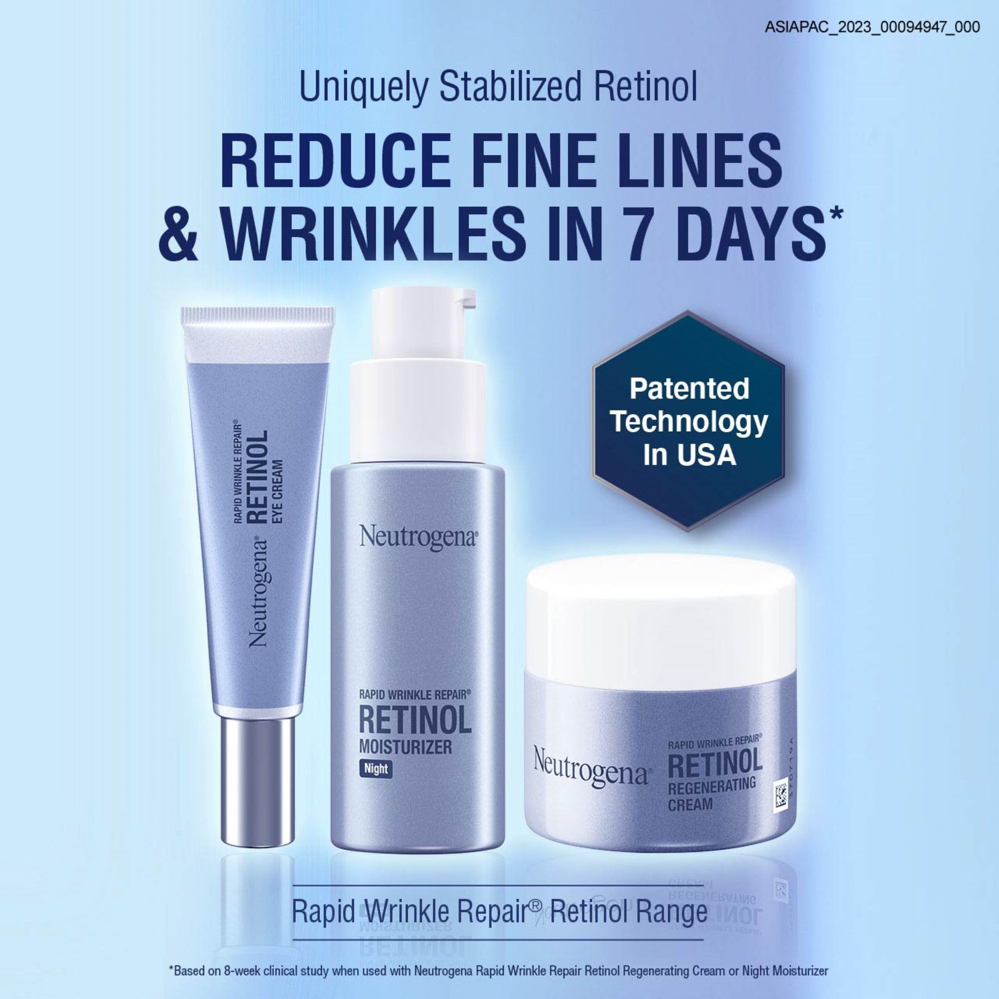 Neutrogena Rapid Wrinkle Repair Retinol Face Moisturizer, Daily Anti-Aging Face Cream with Retinol & Hyaluronic Acid to Fight Fine Lines, Wrinkles, & Dark Spots, 1.7 oz