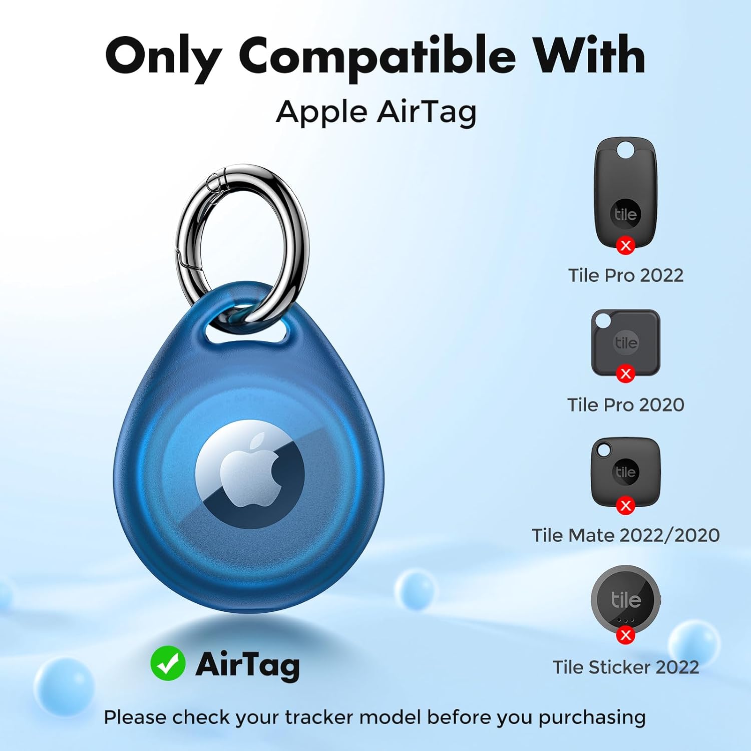 UNBREAKcable AirTag Holder, [4-Pack] IPX8 Waterproof AirTag Keyring Cover Case for Apple AirTag, Full-Body Covered AirTag Holder for Pet Collar, Keys, Bags