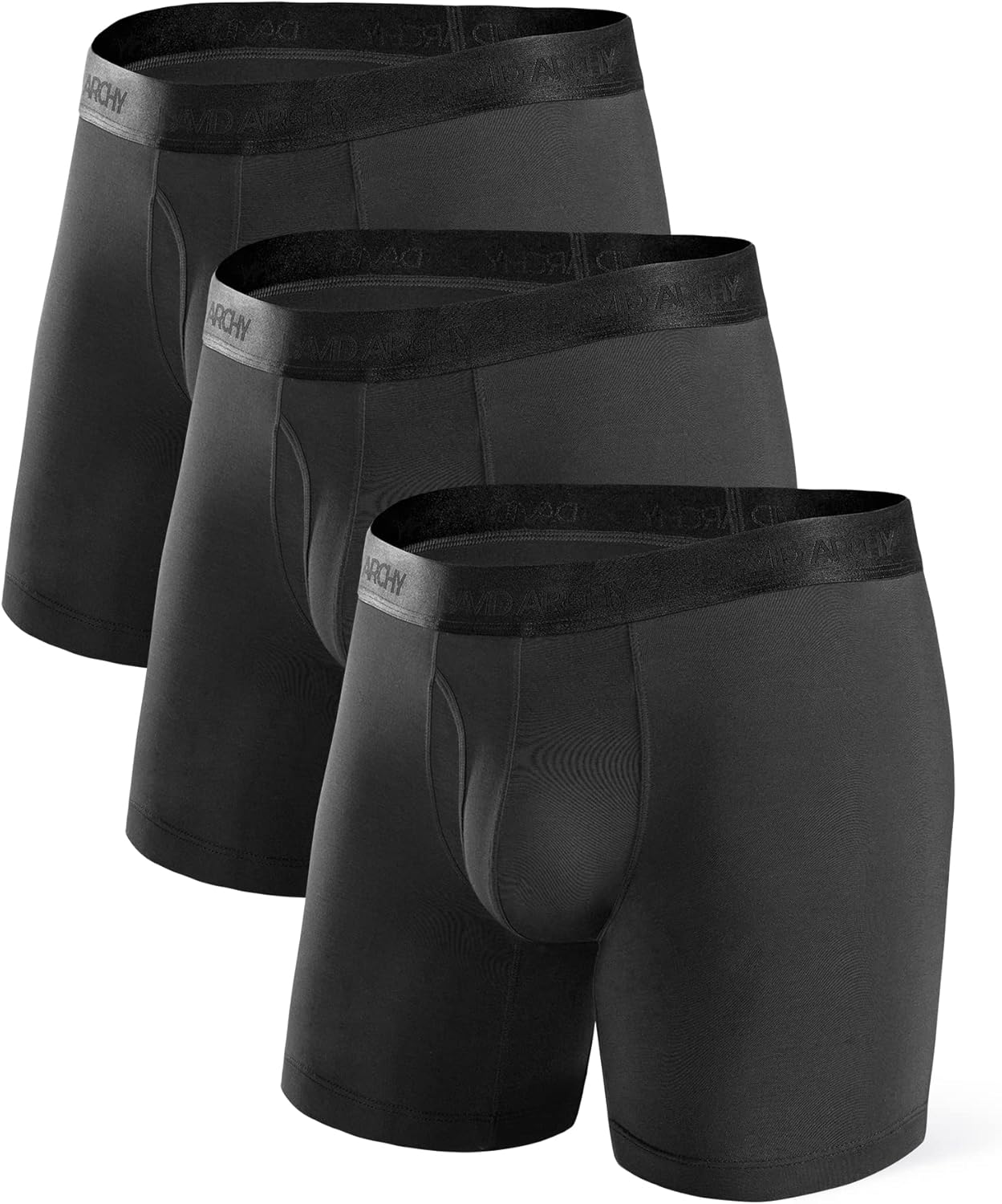 DAVID ARCHY Men's Underwear Ultra Soft Modal Support Pouch Trunks Moisture Wicking Boxer Briefs for Men Multipack