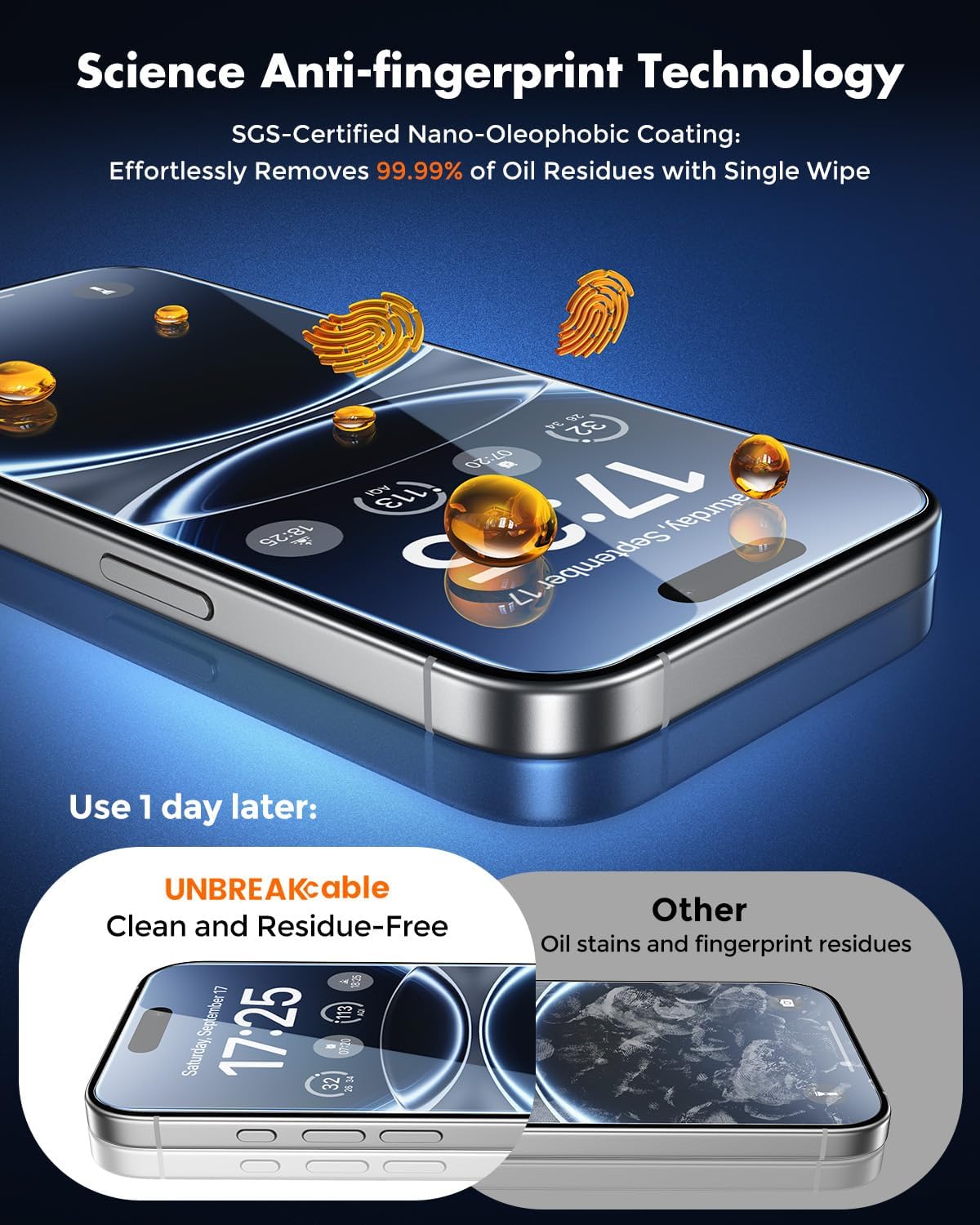 UNBREAKcable for iPhone 16 Pro Screen Protector [Quick-Installation Box] 3-Pack 9H+ Hardness Shatterproof Tempered Glass [99.99% HD Clear] [Case Friendly] [Bubble Free] for Apple 16 Pro 6.3 inch