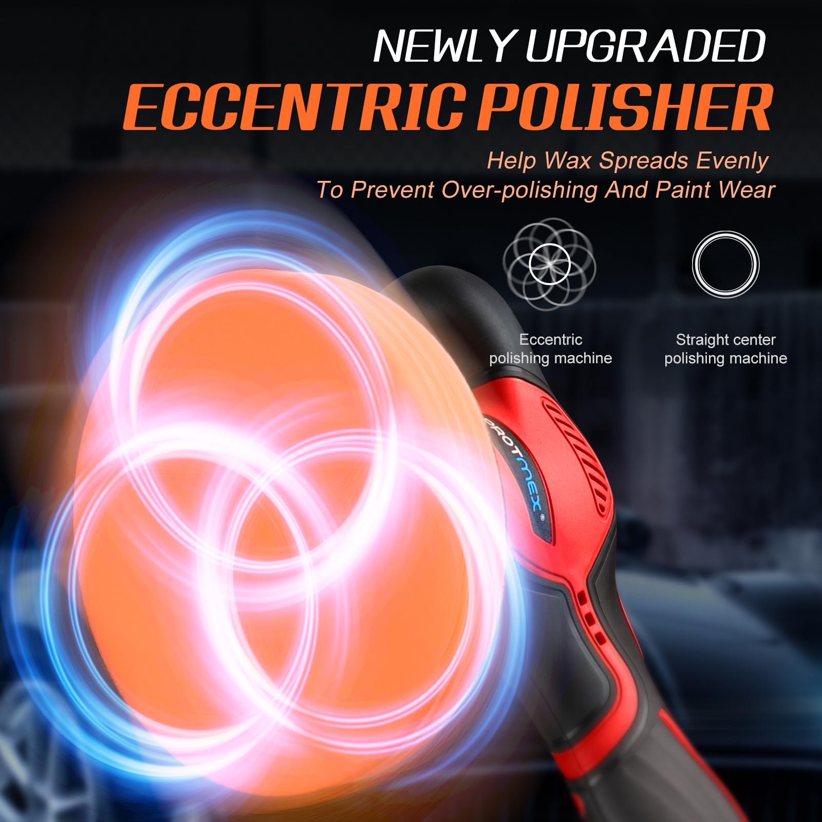 Cordless Car Buffer Polisher w/ 2x2000mAh 21V Batteries, 6 Inch Car buffer Waxer Kit, Car Polishing Machine w/ Extra 18 PCS Attachments & 6 Variable Speed, Car Buffer Polisher for Car Detailing